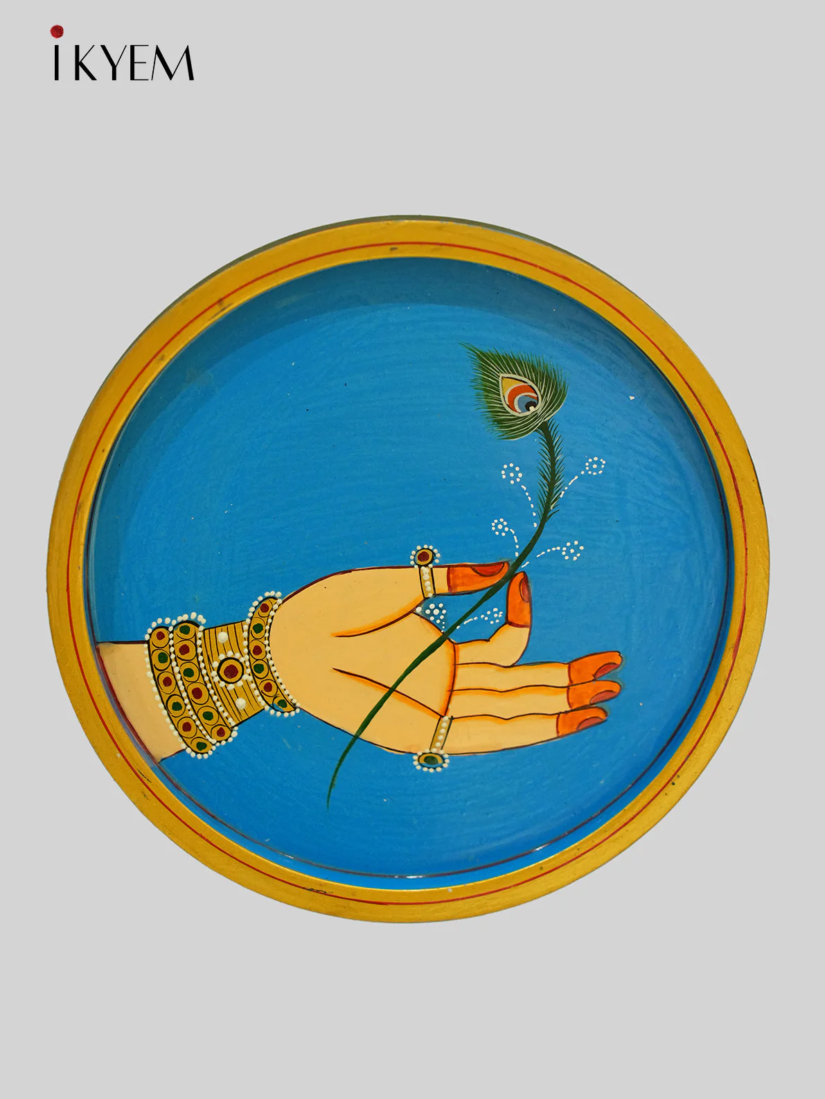 Handpainted wooden wall hanging plates