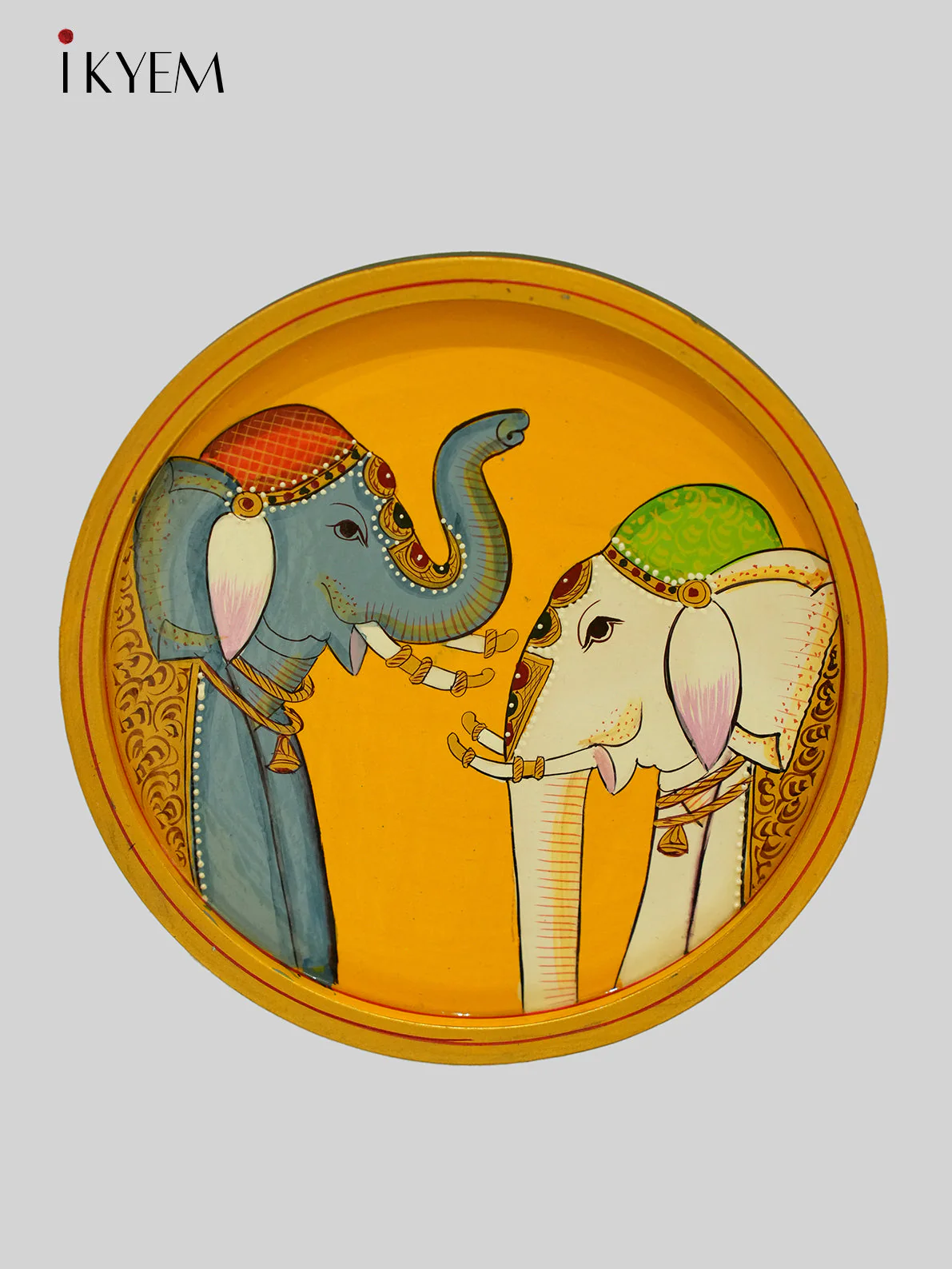 Handpainted wooden wall hanging plates