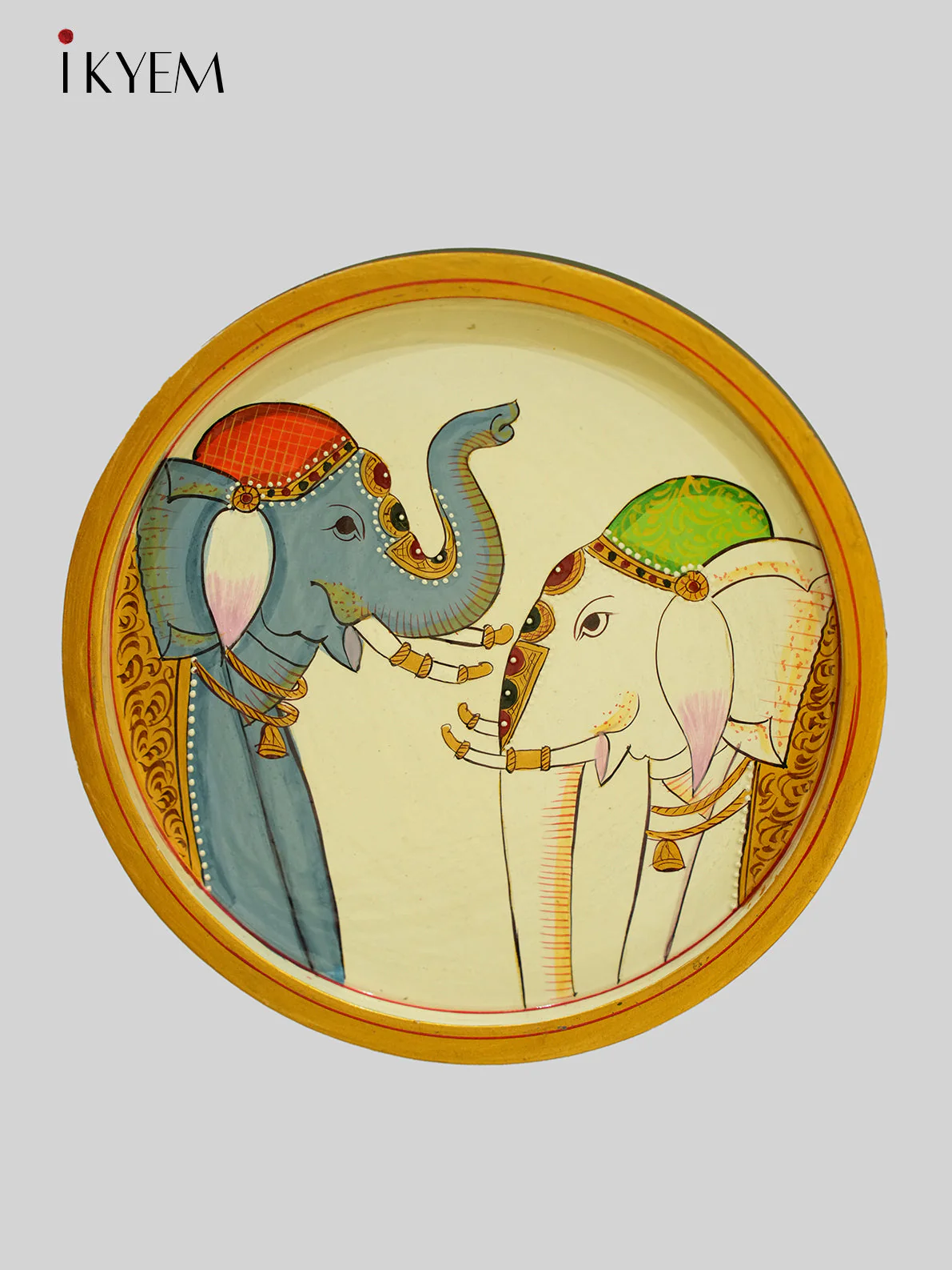 Handpainted wooden wall hanging plates