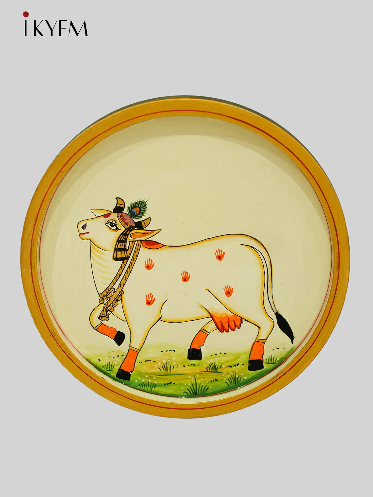 Handpainted wooden wall hanging plates