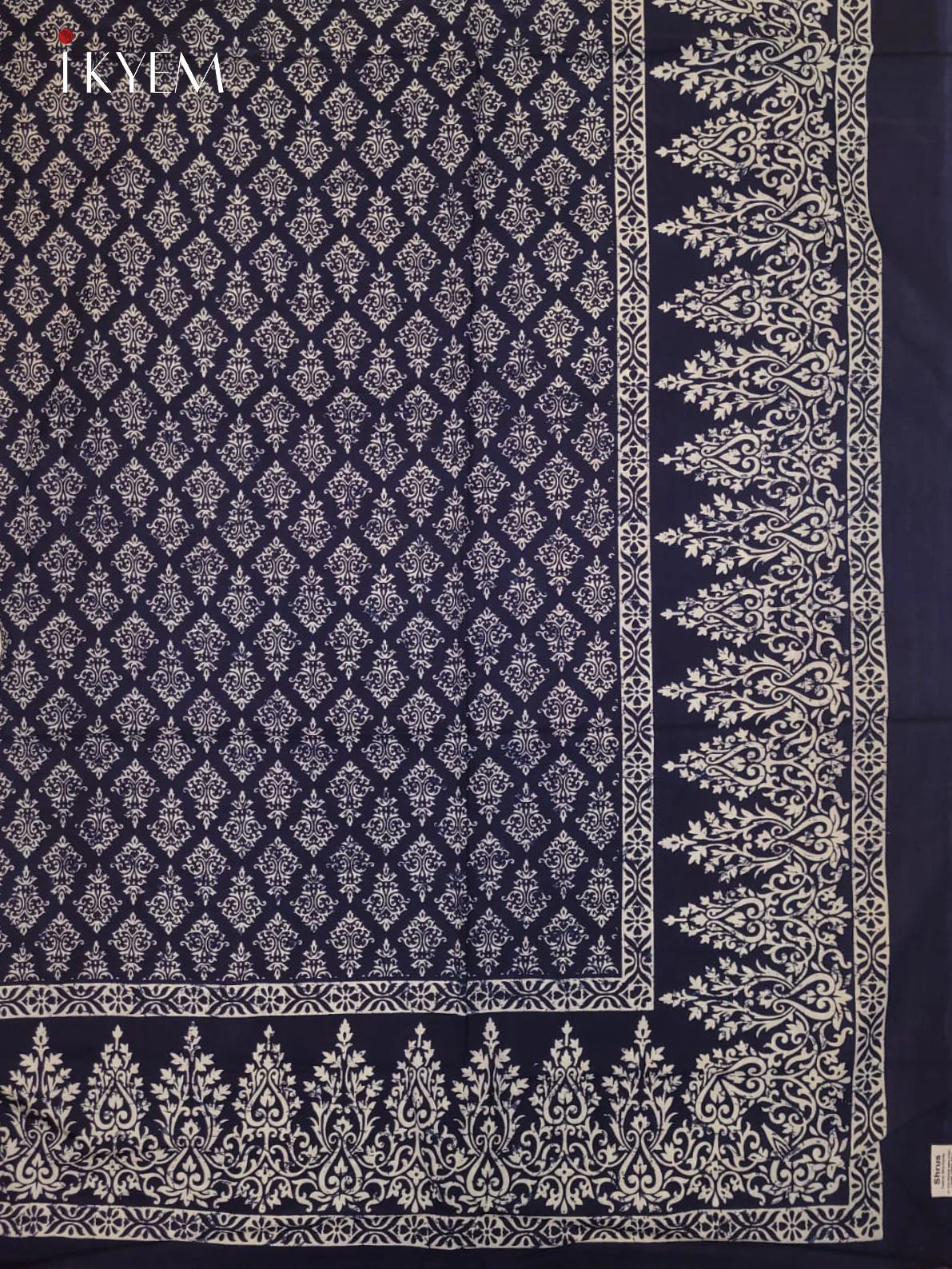 Indigo Blue & Cream - Bed Spread - Image 3