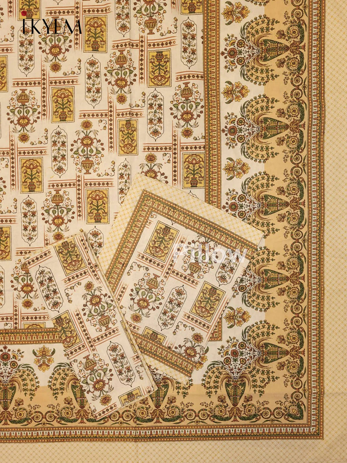 Cream & Beige - Bed Spread - Image 2