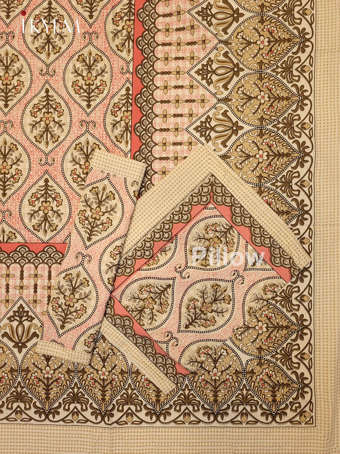 Cream & Peach - Bed Spread - Image 2