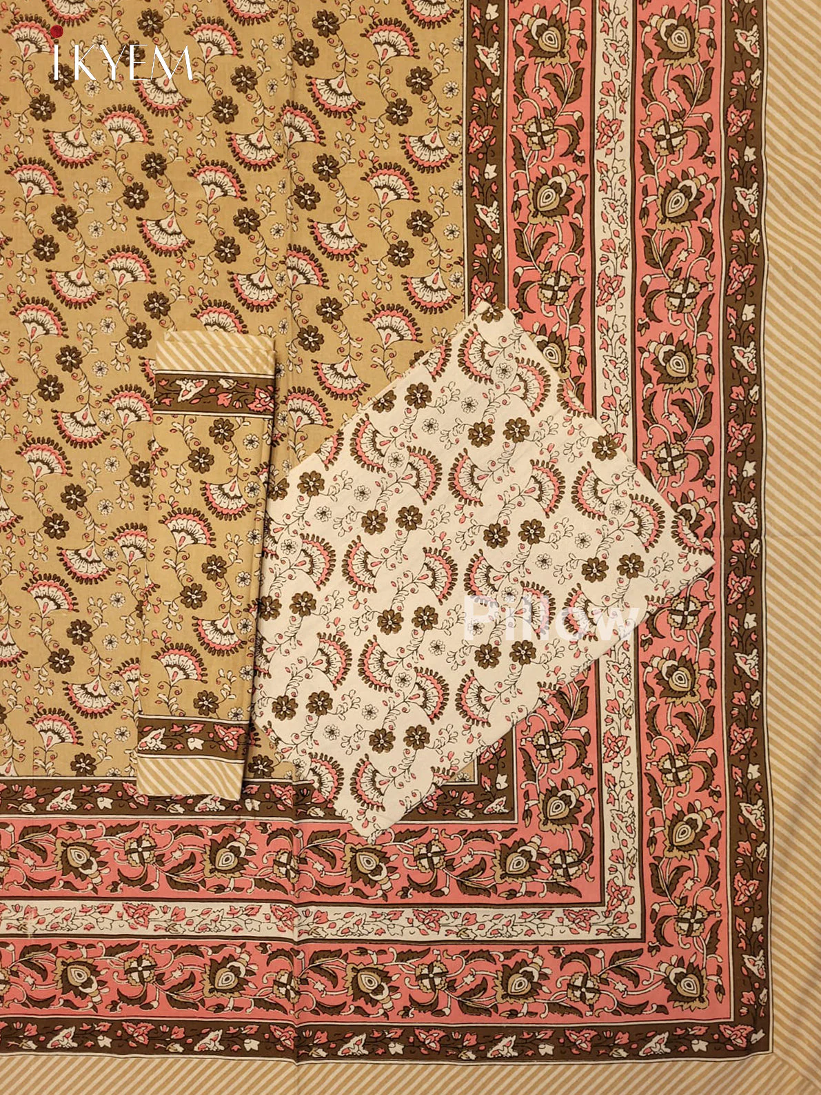 Sandal & Peach - Bed Spread - Image 2