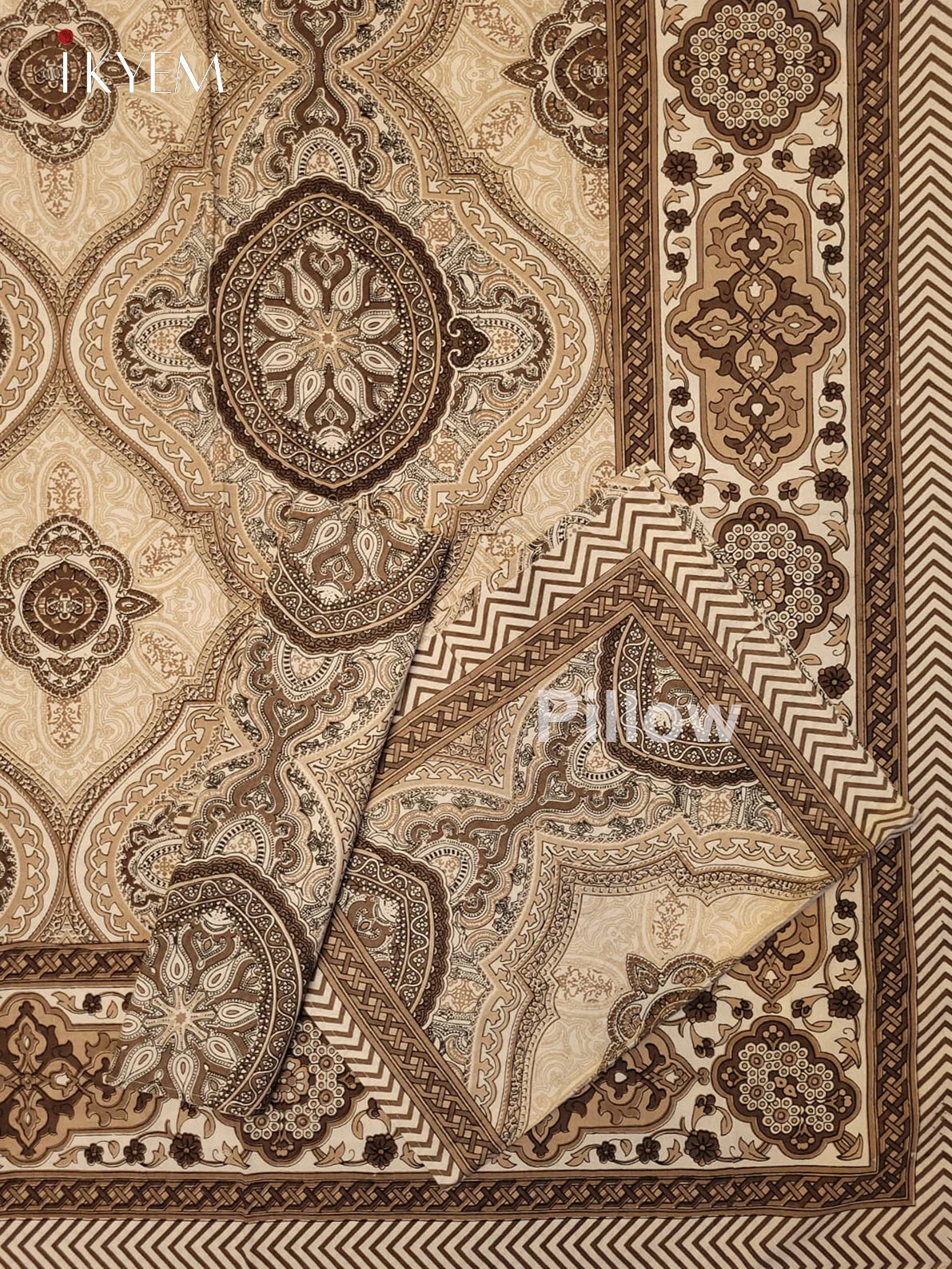 Cream & Brown - Bed Spread - Image 2