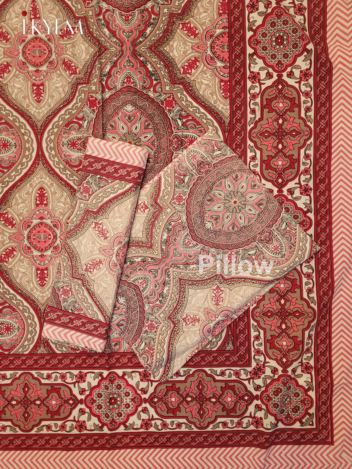 Red & Cream - Bed Spread - Image 2
