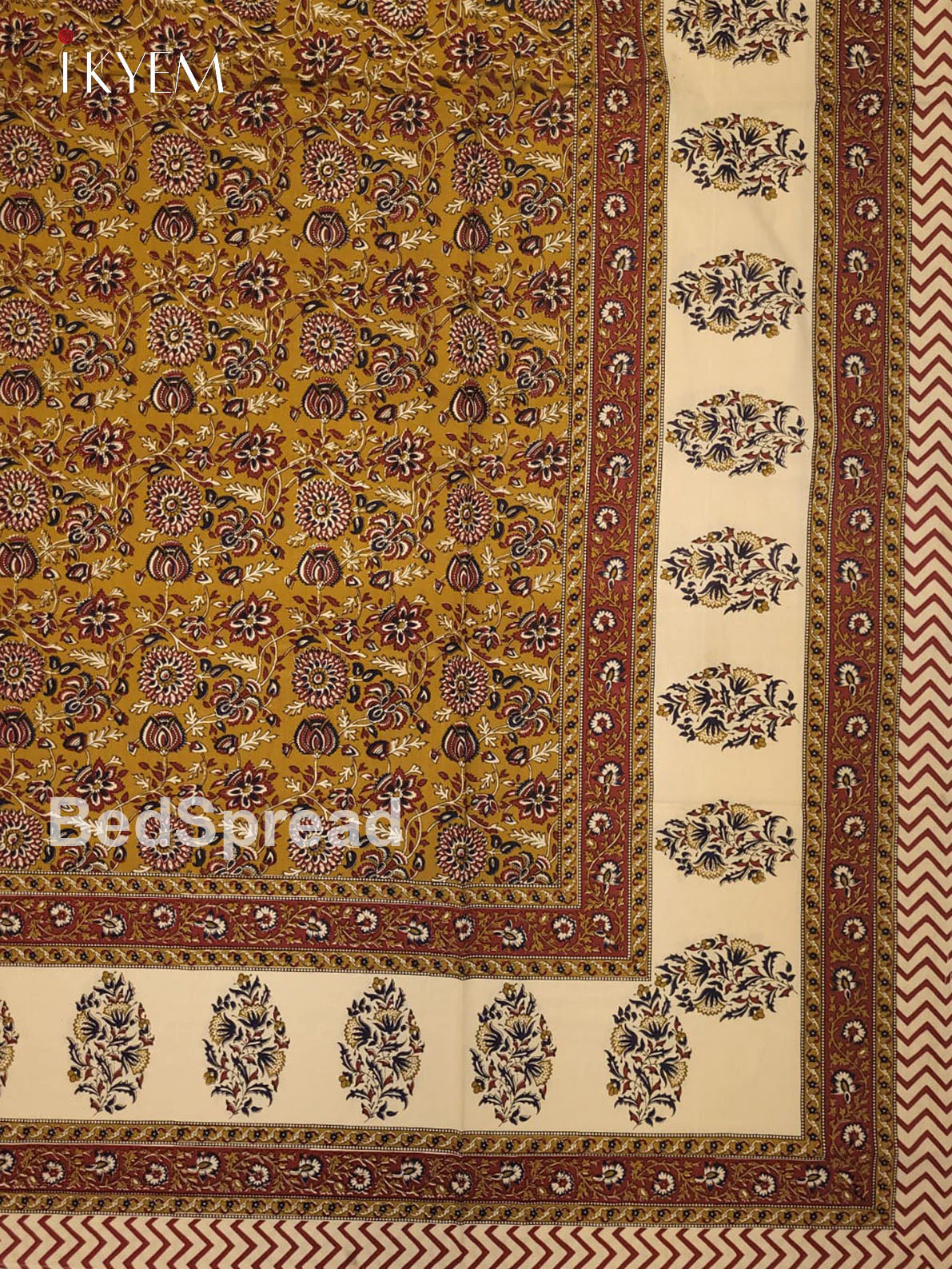 Cream & Mustard - Bed Spread - Image 3