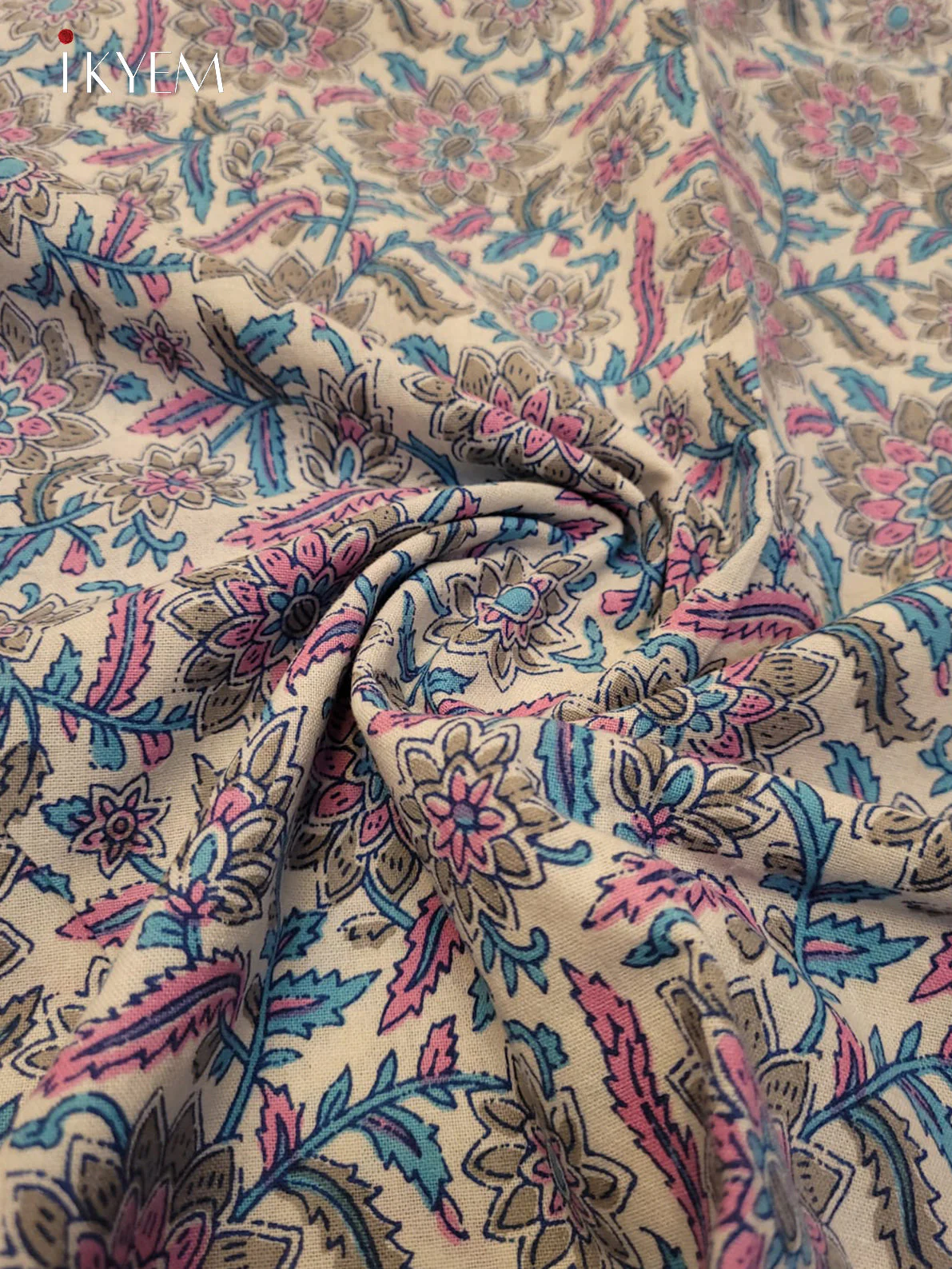 Cream & Pink- Bed Spread