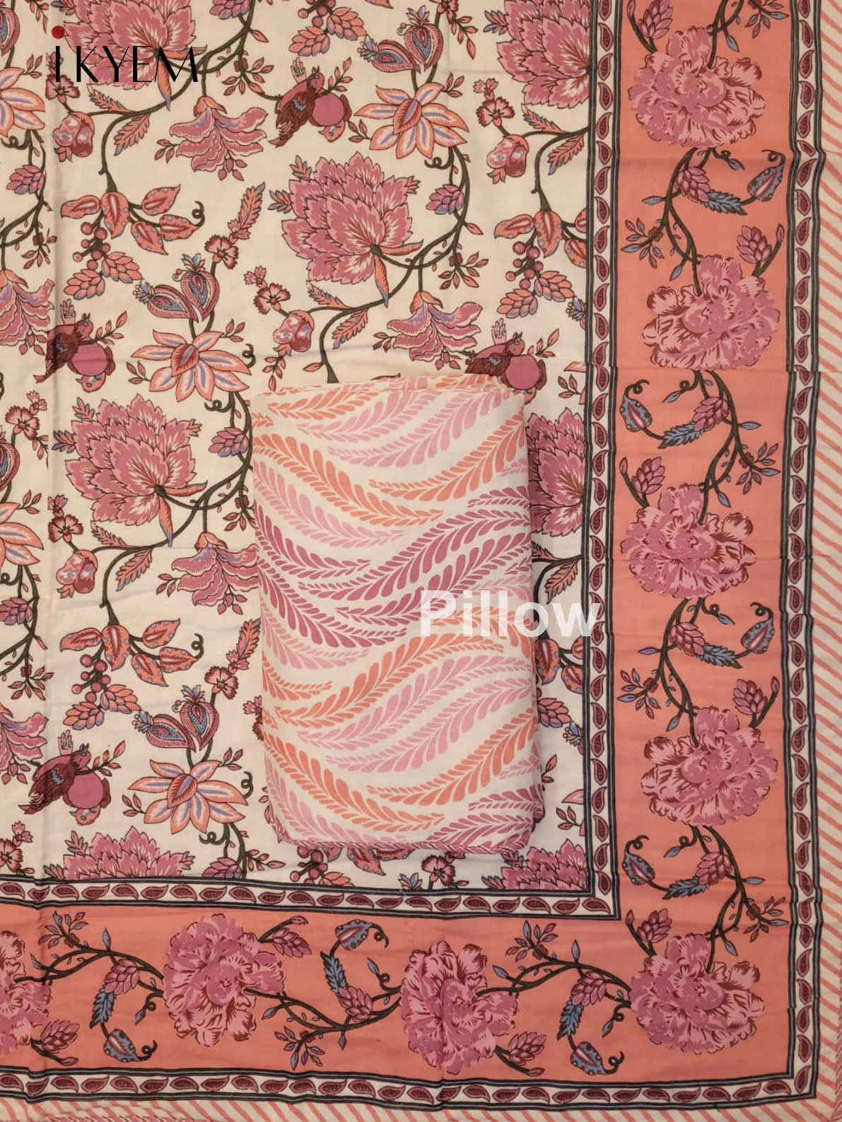 Cream & Pink Dohar - Set of 2 - 4GJ03237 - Image 2