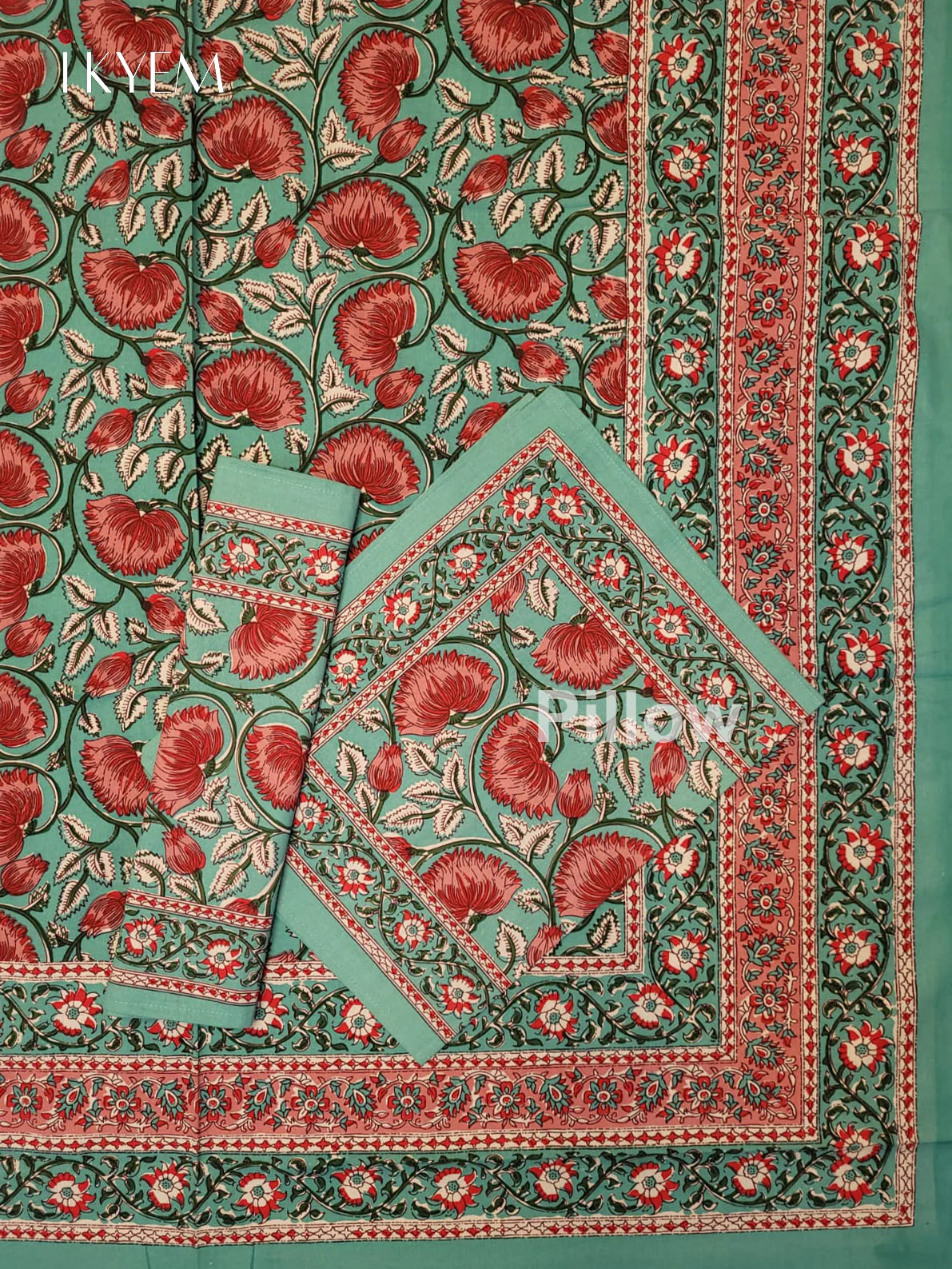 Green & Red - Bed Spread - Image 2