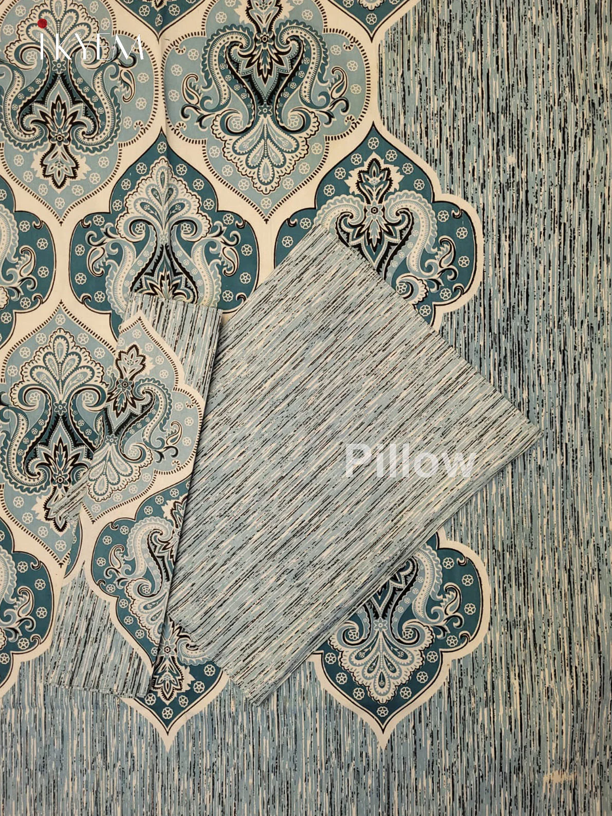 cream & Blue - Bed SPread - Image 3