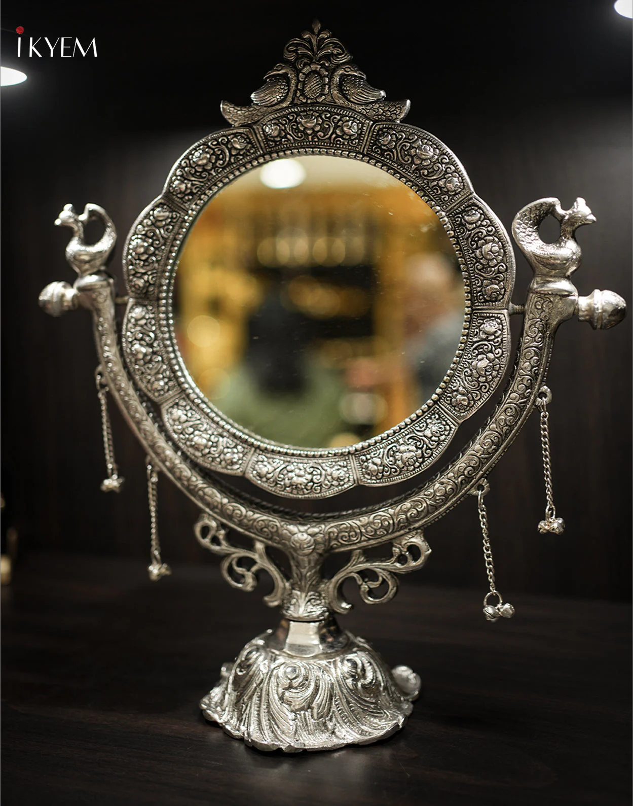 Silver Hand Crafted Table Mirror