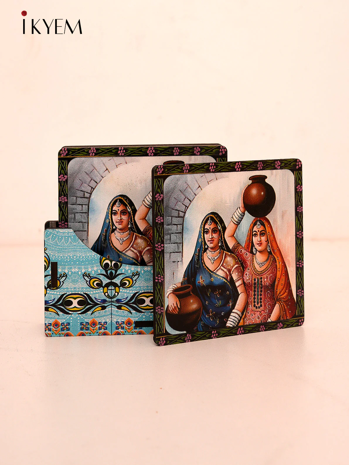 Wooden Square Tea Coaster Set - Image 2