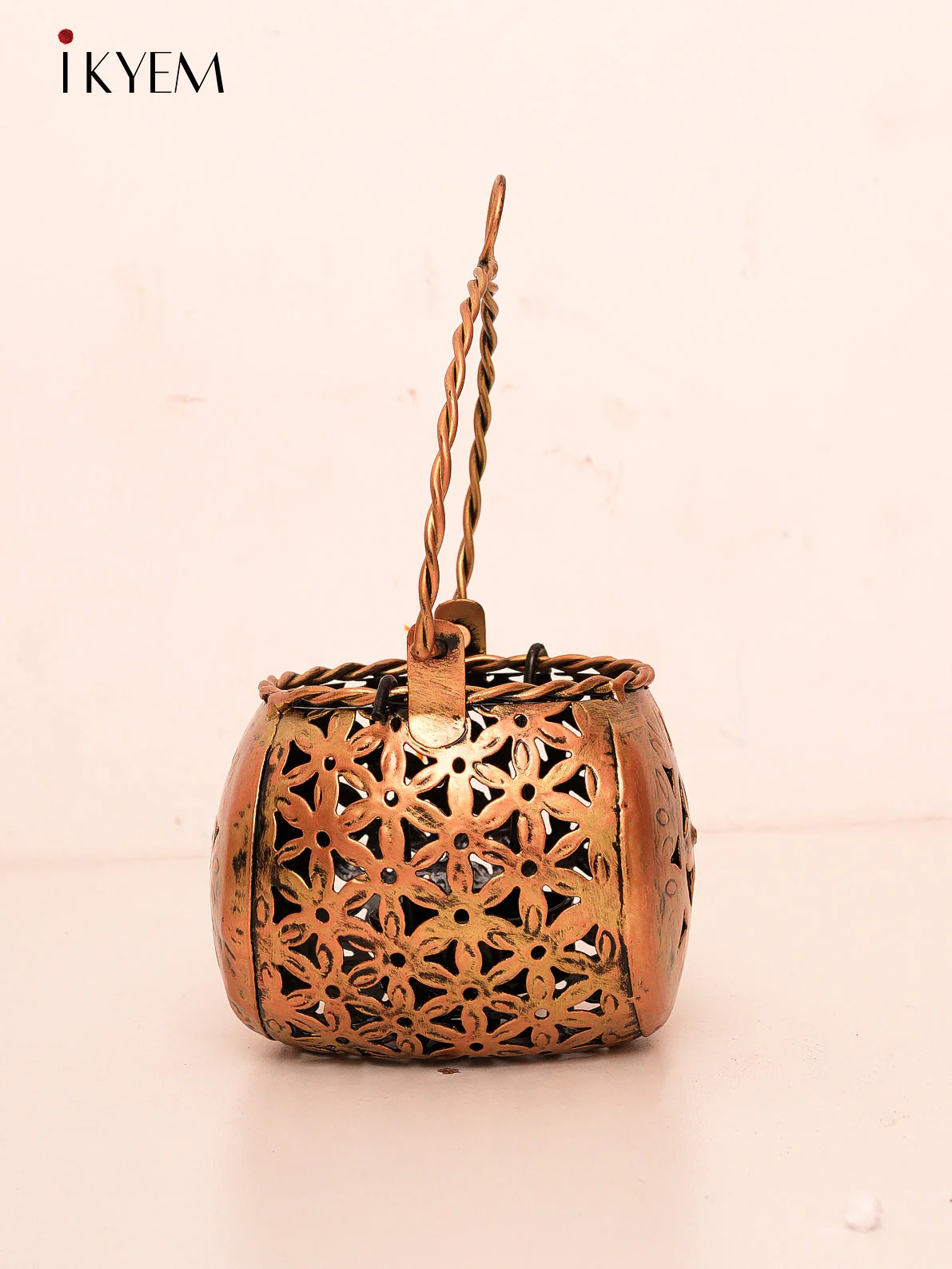 Hanging Brass Jalli Lamp Holder - Image 3