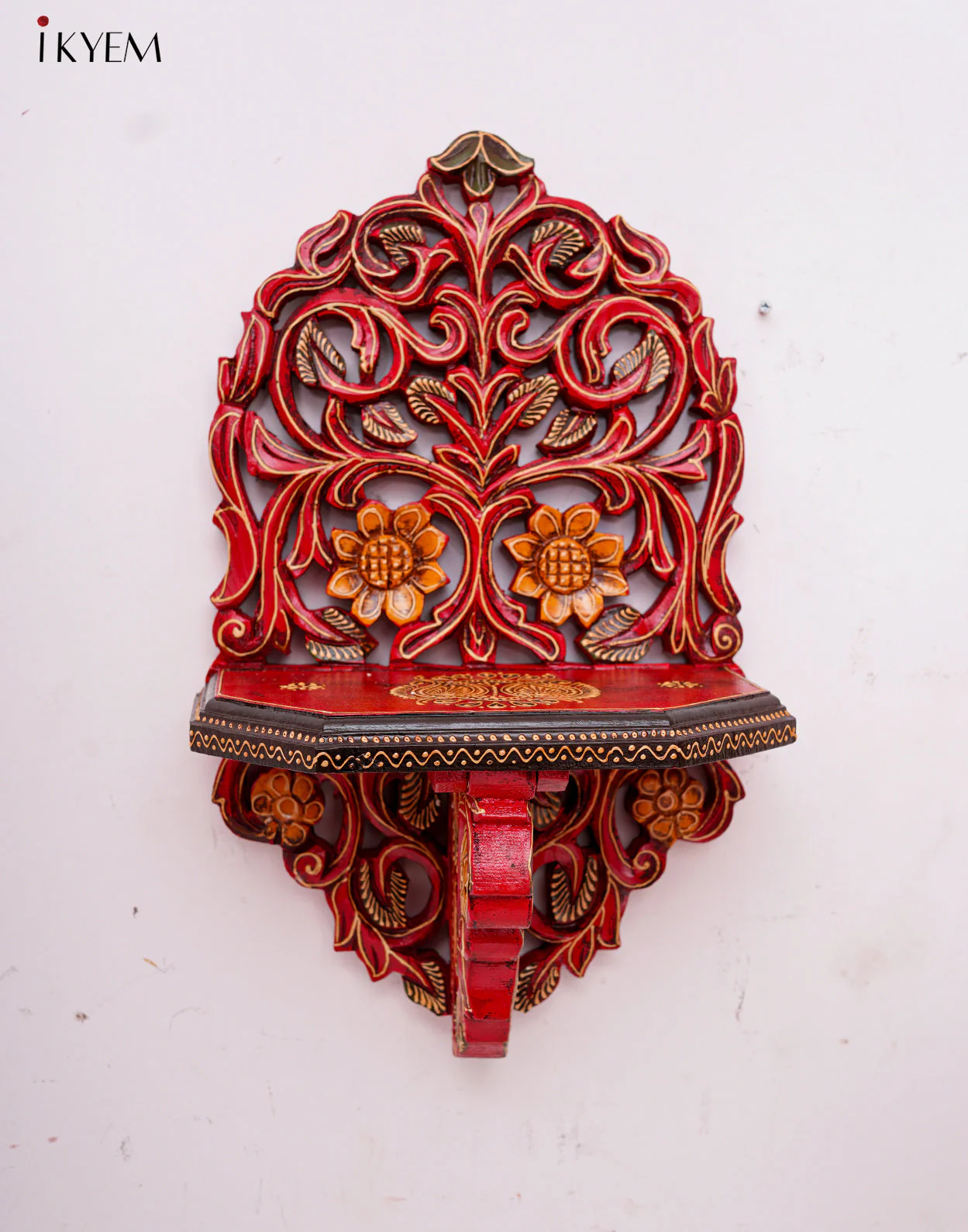 Wooden Floral Wall Stand