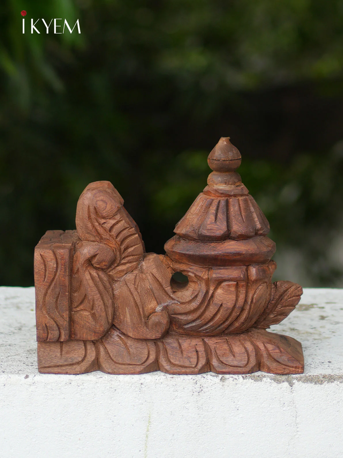 Hand Carved  wooden floral bracket (pair) - Image 2