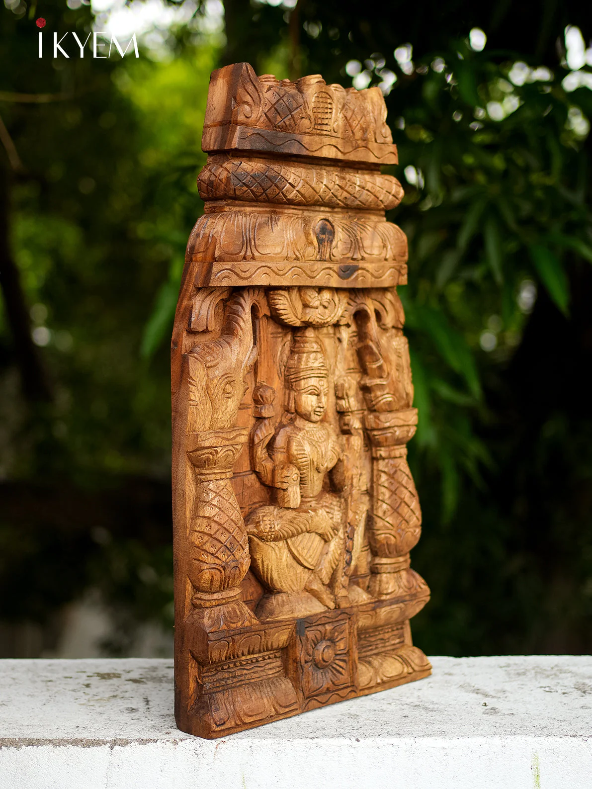 Hand Carved Lakshmi in temple Frame - Image 4
