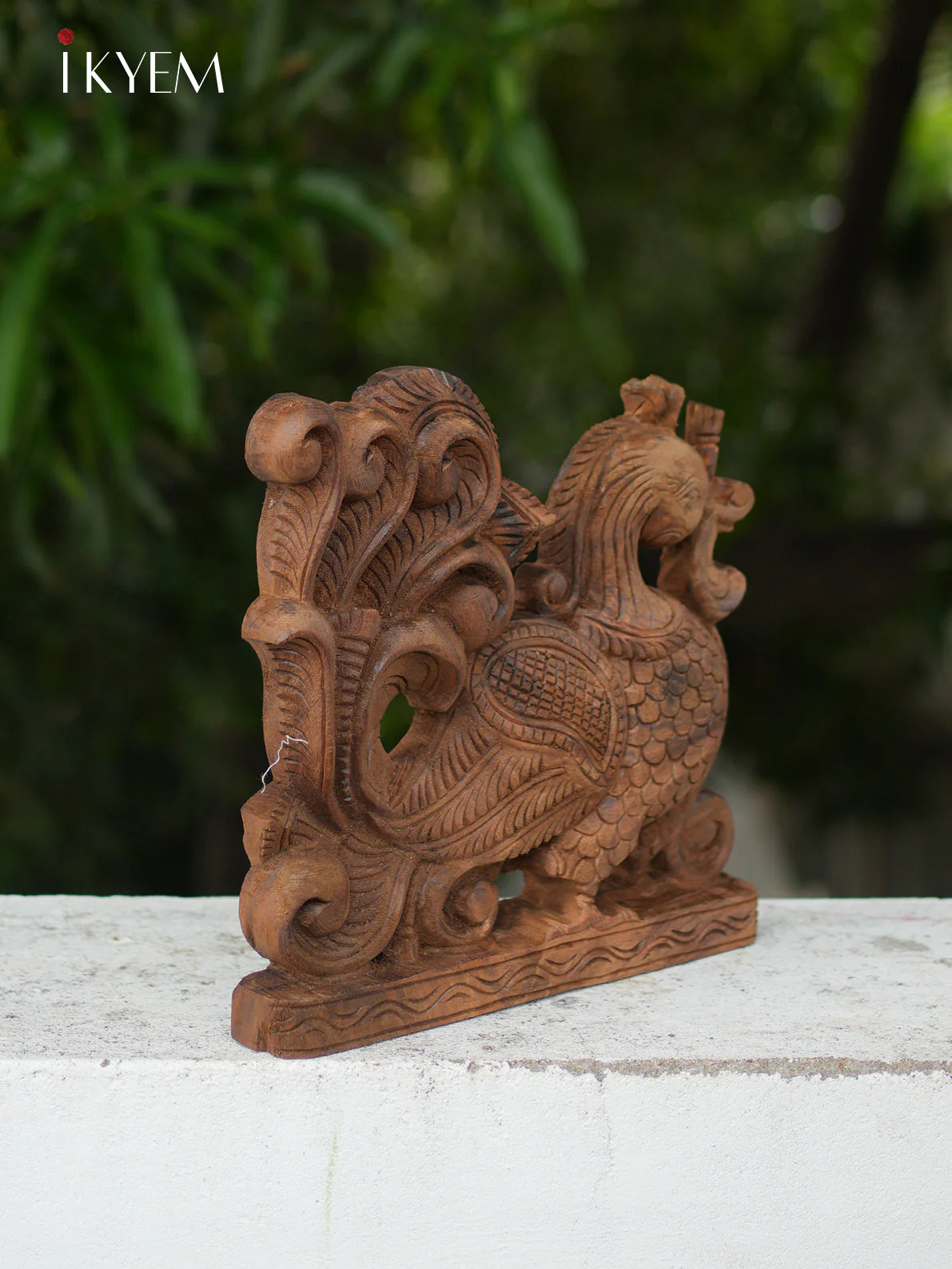 Hand Carved Wooden  Annapakshi Bracket - Image 3