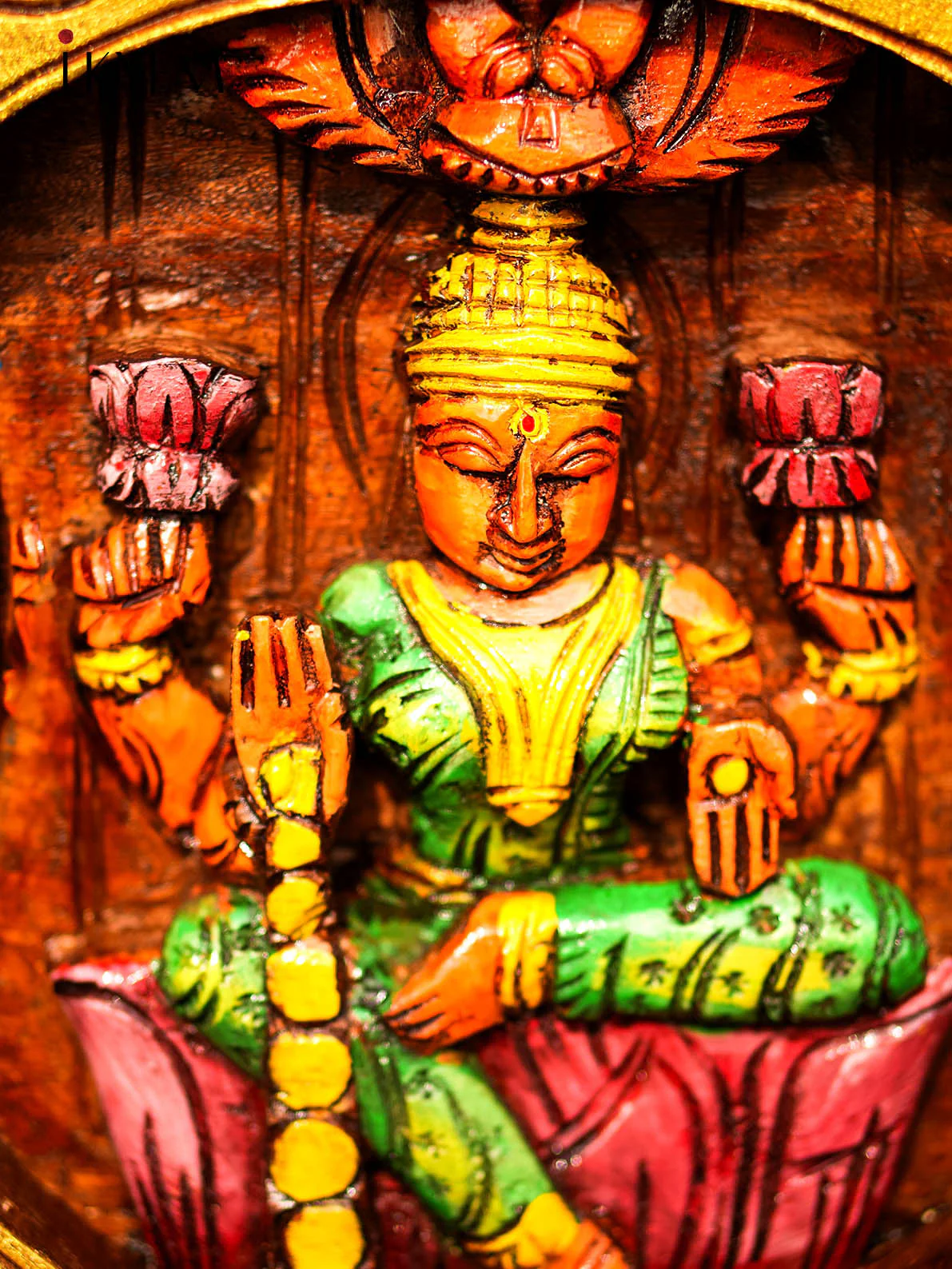 Wooden Lakshmi Panel - Image 2