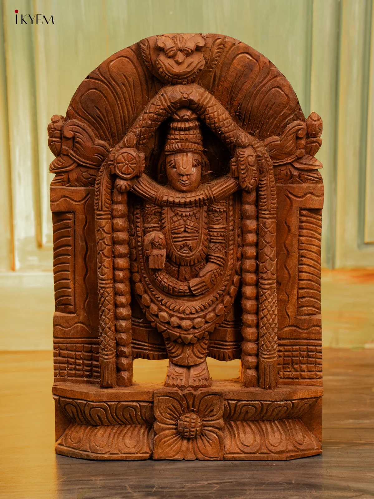 Wooden Hand Carved Tirupathi Balaji - 4GJ09041 - Image 9