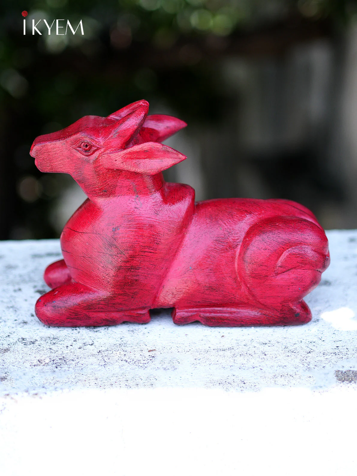 Reddish Pink Wooden Nandi - Image 4