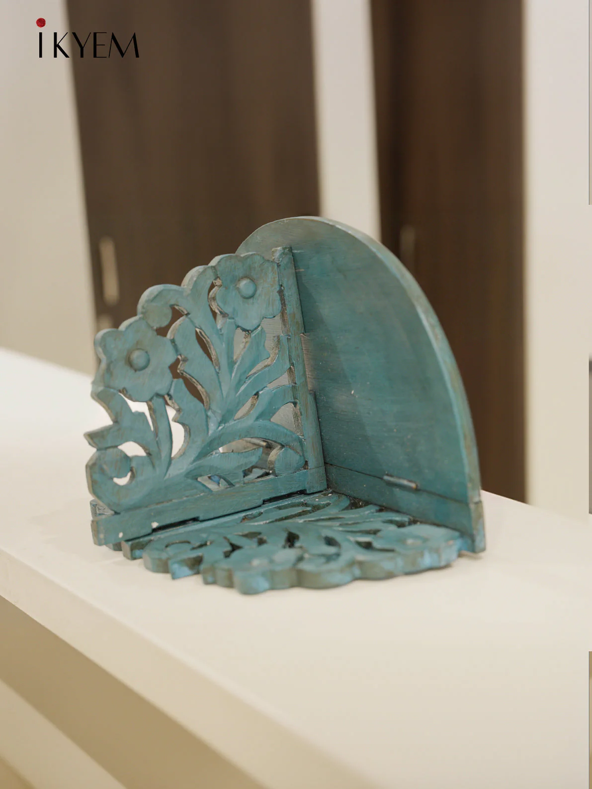 Handcrafted wooden Jharokhas (Turquoise) - Image 3