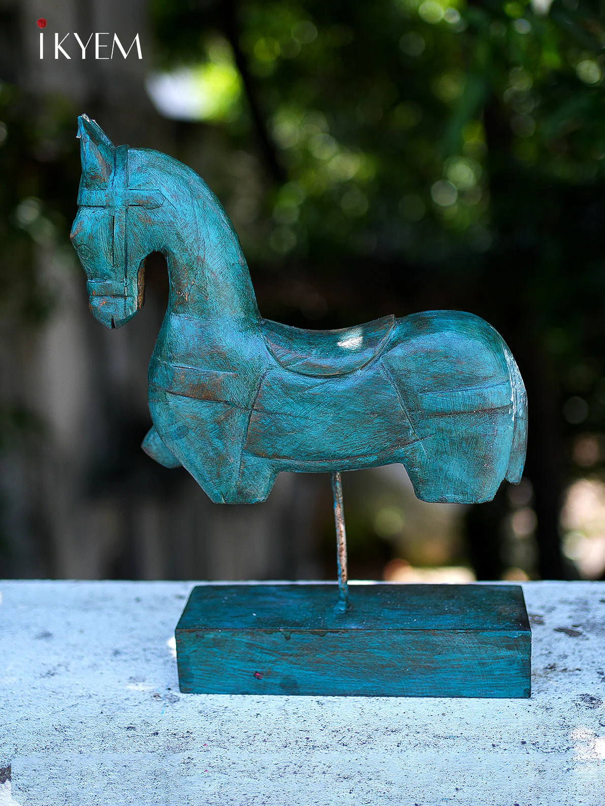 Wooden Horse Stand (Turquoise) - Image 4