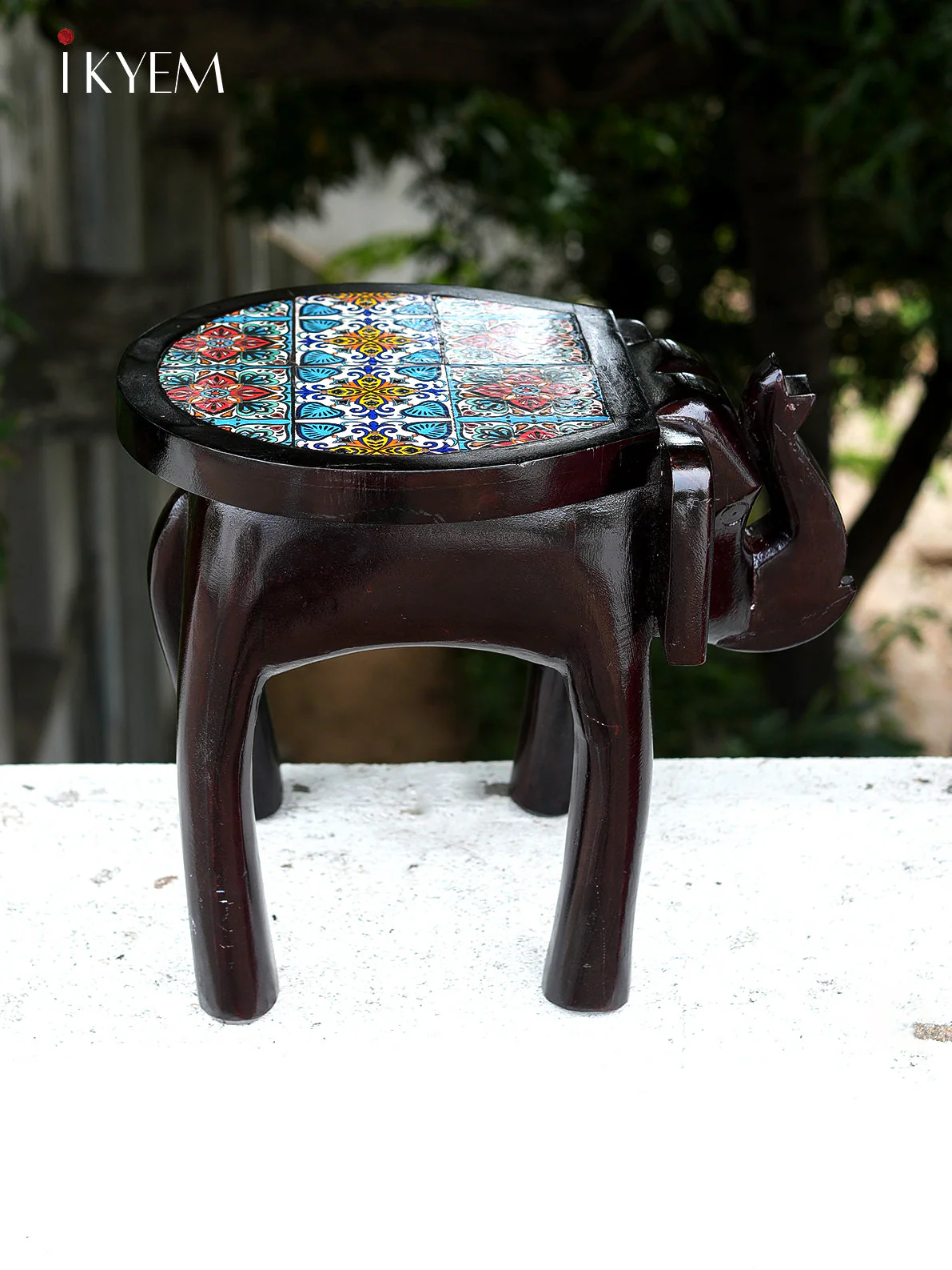 Tiled Elephant Stool - Image 3