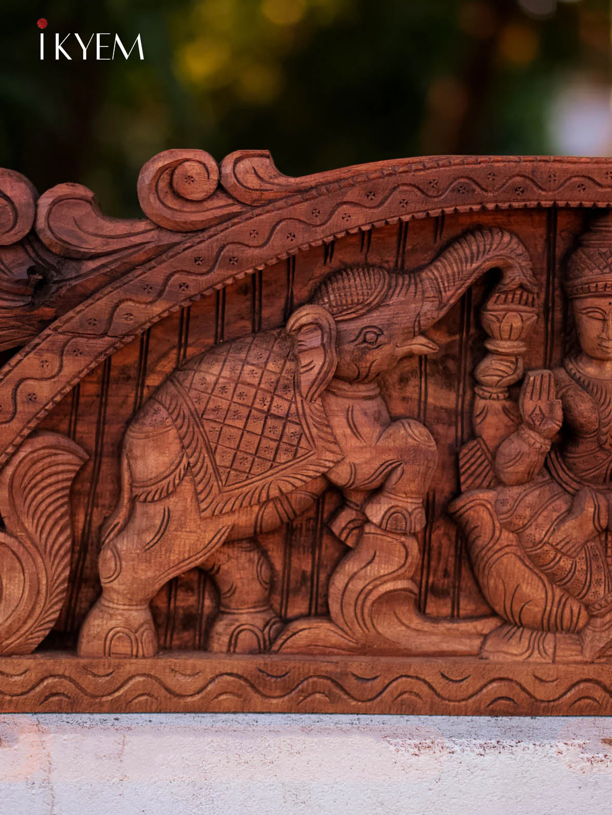 Hand Carved Lakshmi Panel - Image 3