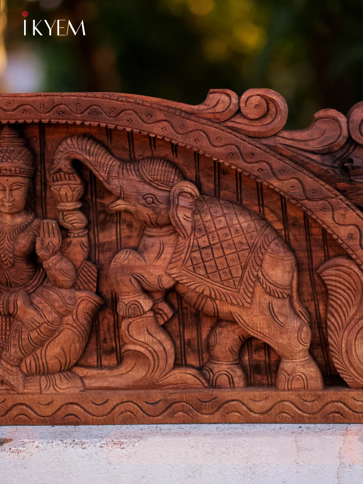 Hand Carved Lakshmi Panel - Image 4