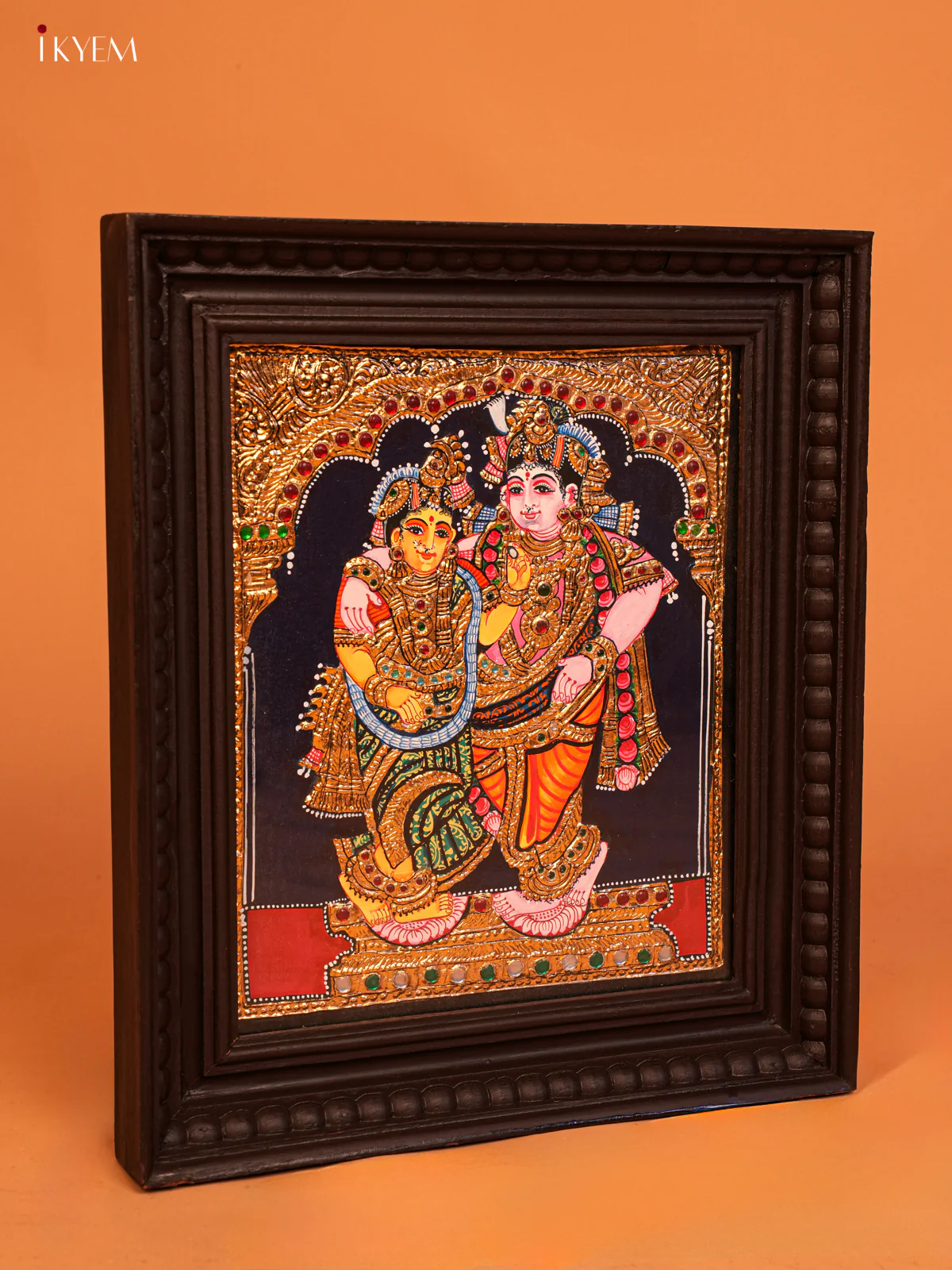 Radha Krishna - Tanjore Painting 15* 13 - 4HJ01028 - Image 4