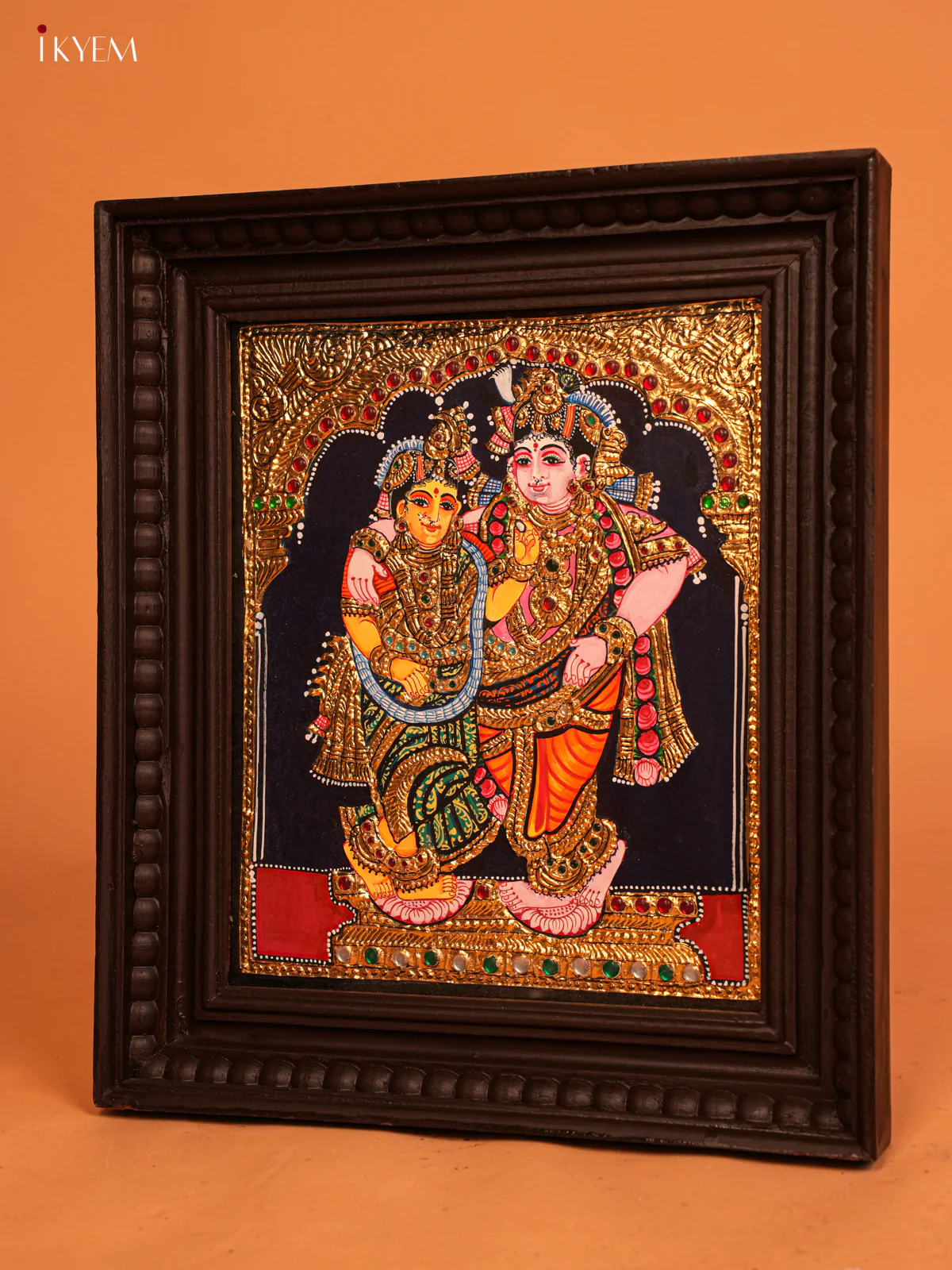 Radha Krishna - Tanjore Painting 15* 13 - 4HJ01028 - Image 5