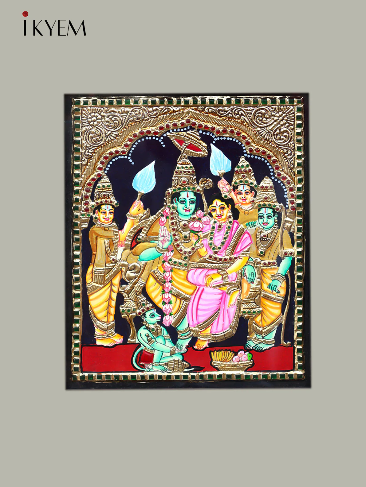 Ram Sita Laxman - Tanjore Painting 18x15 inches - 4HJ01040 - Image 3