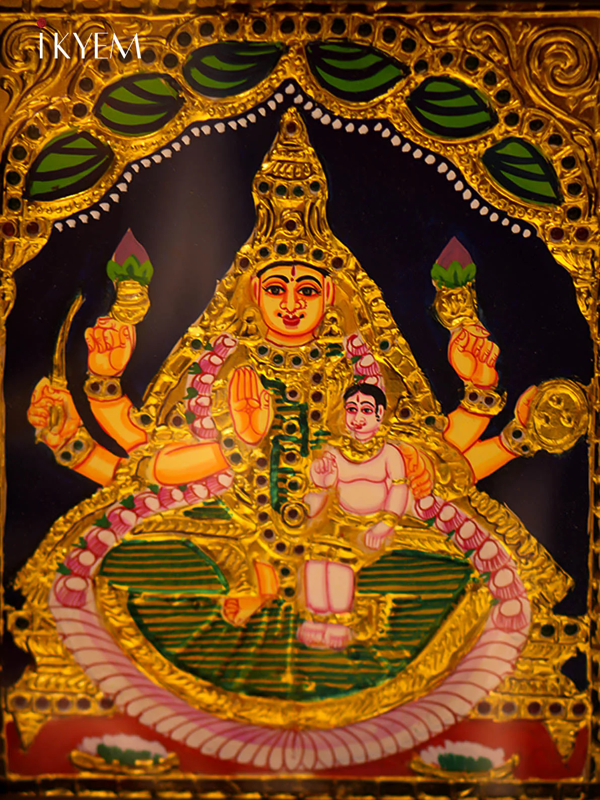 Ashtalakshmi - Tanjore Painting (51*11 inches) - Image 6