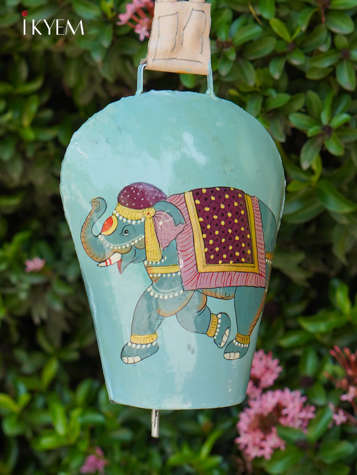 Handpainted Cow Bells (14 inches) - Assorted Elephant Colors - Image 2