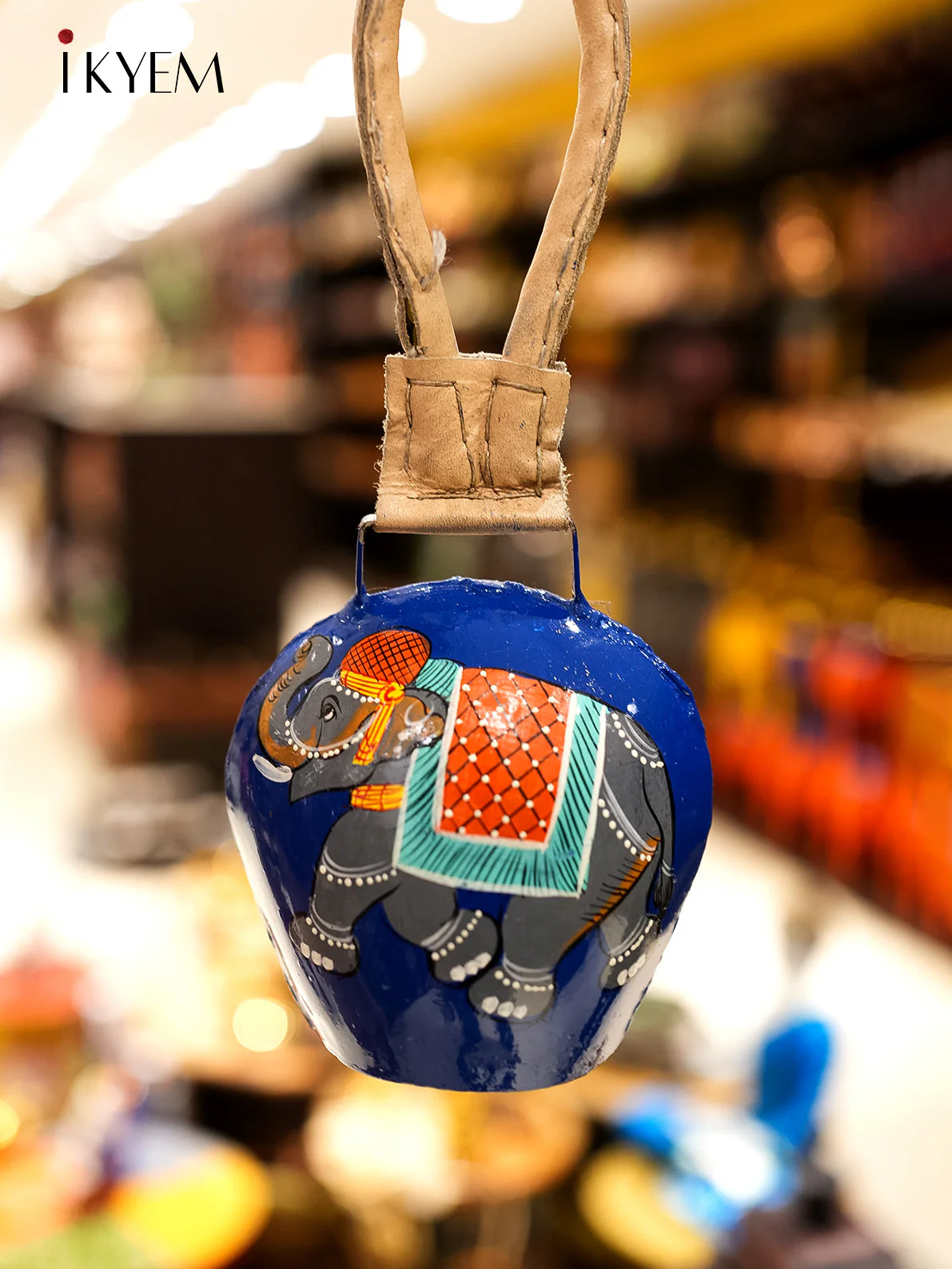 Handpainted Cow Bells (10 inches) - Assorted Elephant Colors