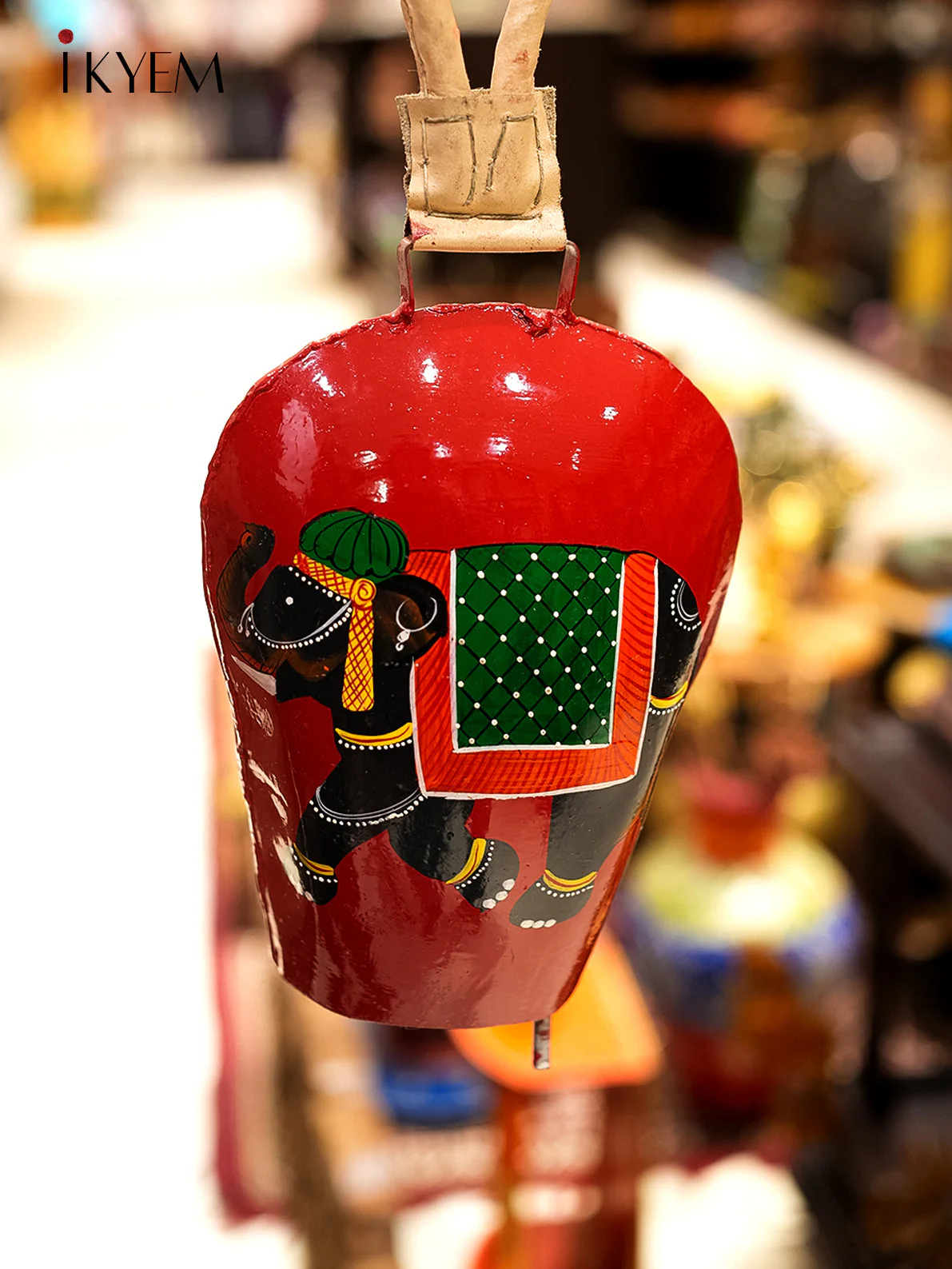 Handpainted Cow Bells (14 inches) - Assorted Elephant Colors - Image 2