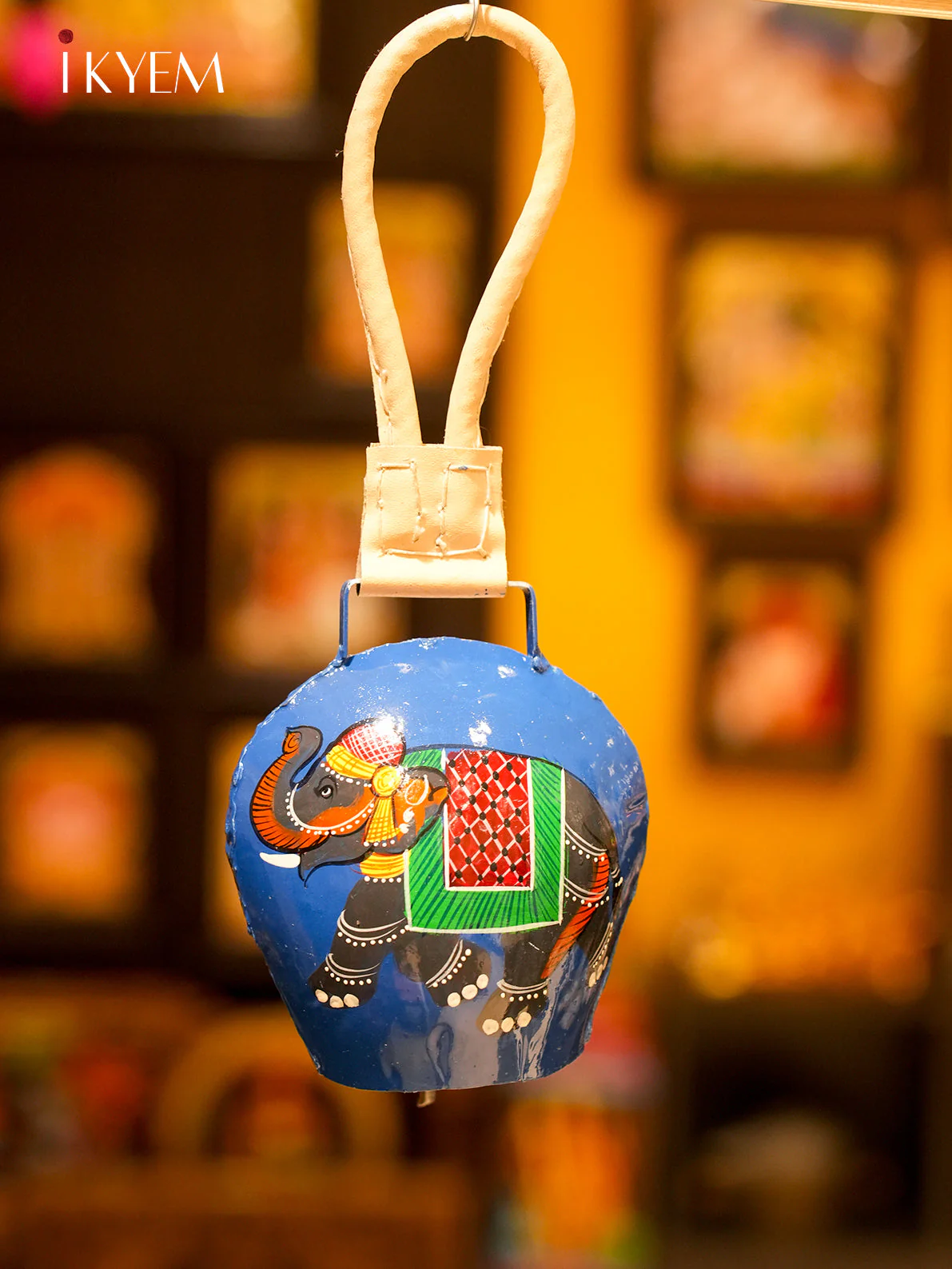 Handpainted Cow Bells (10 inches) - Assorted Elephant Colors