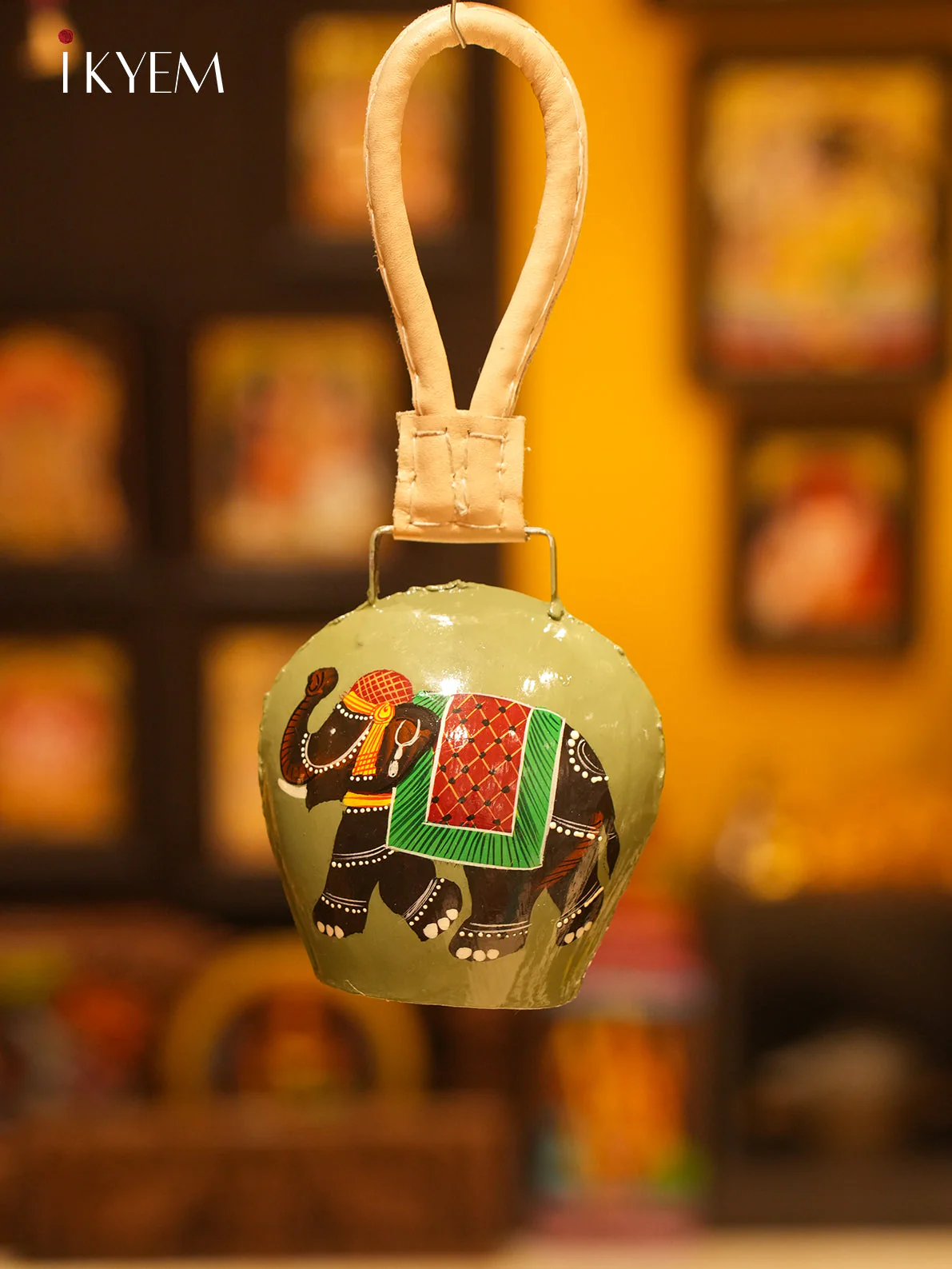 Handpainted Cow Bells (10 inches) - Assorted Elephant Colors