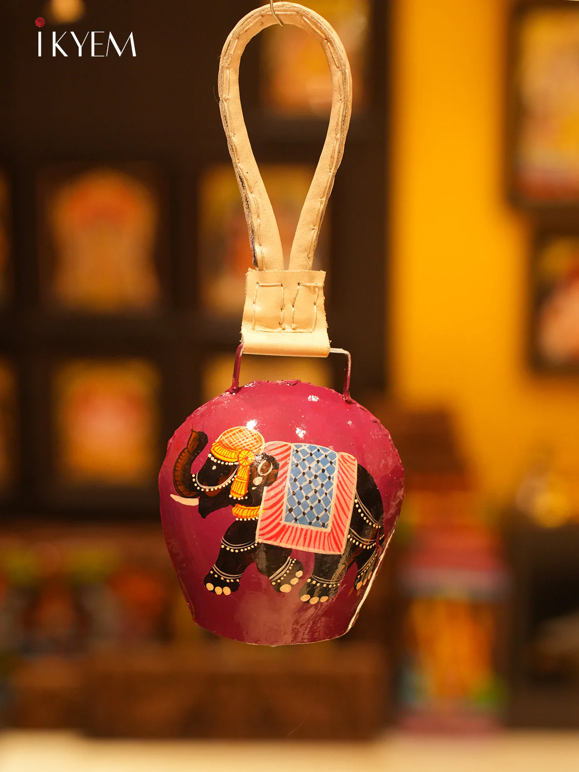 Handpainted Cow Bells (10 inches) - Assorted Elephant Colors