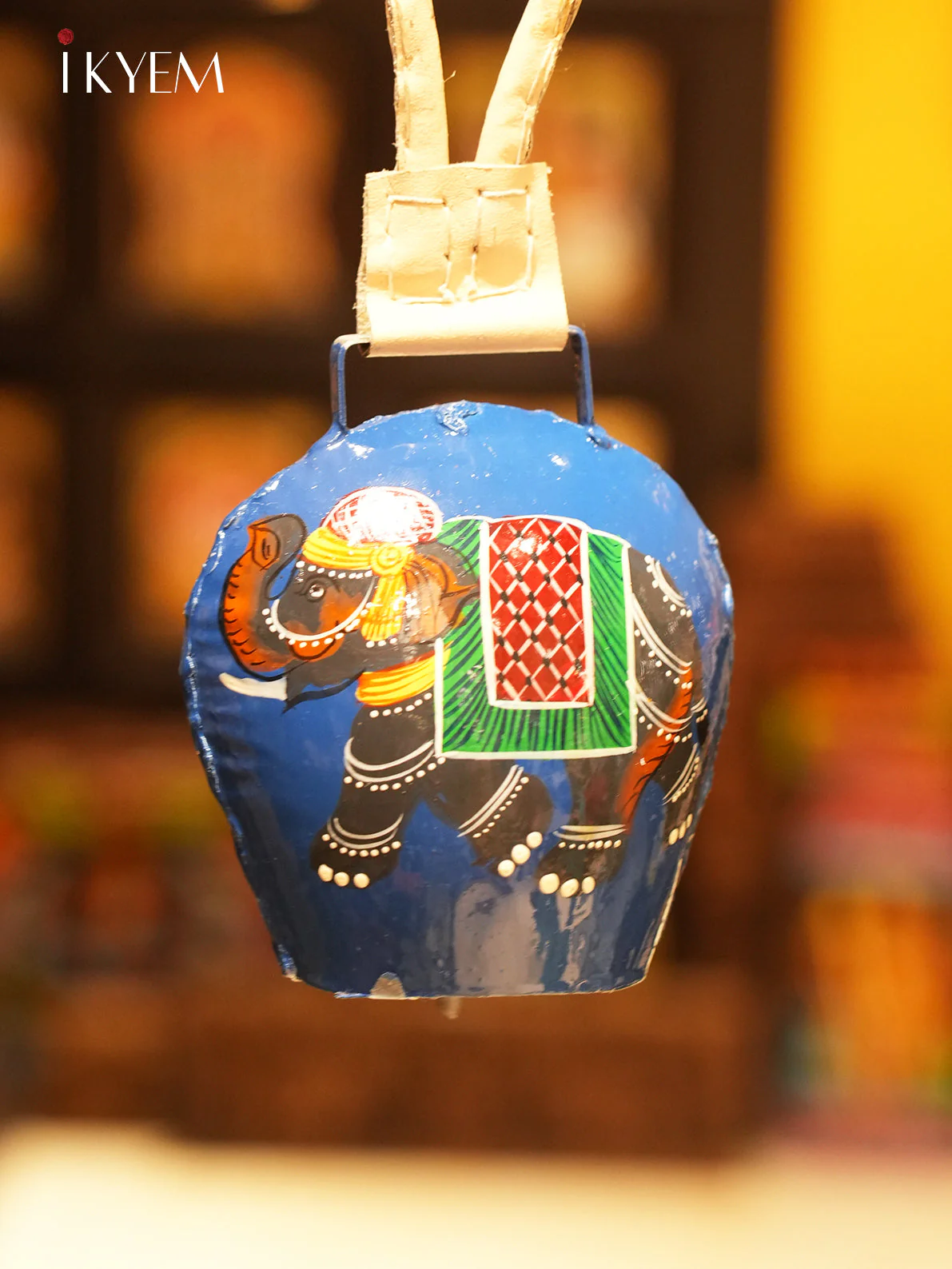 Handpainted Cow Bells (10 inches) - Assorted Elephant Colors - Image 2