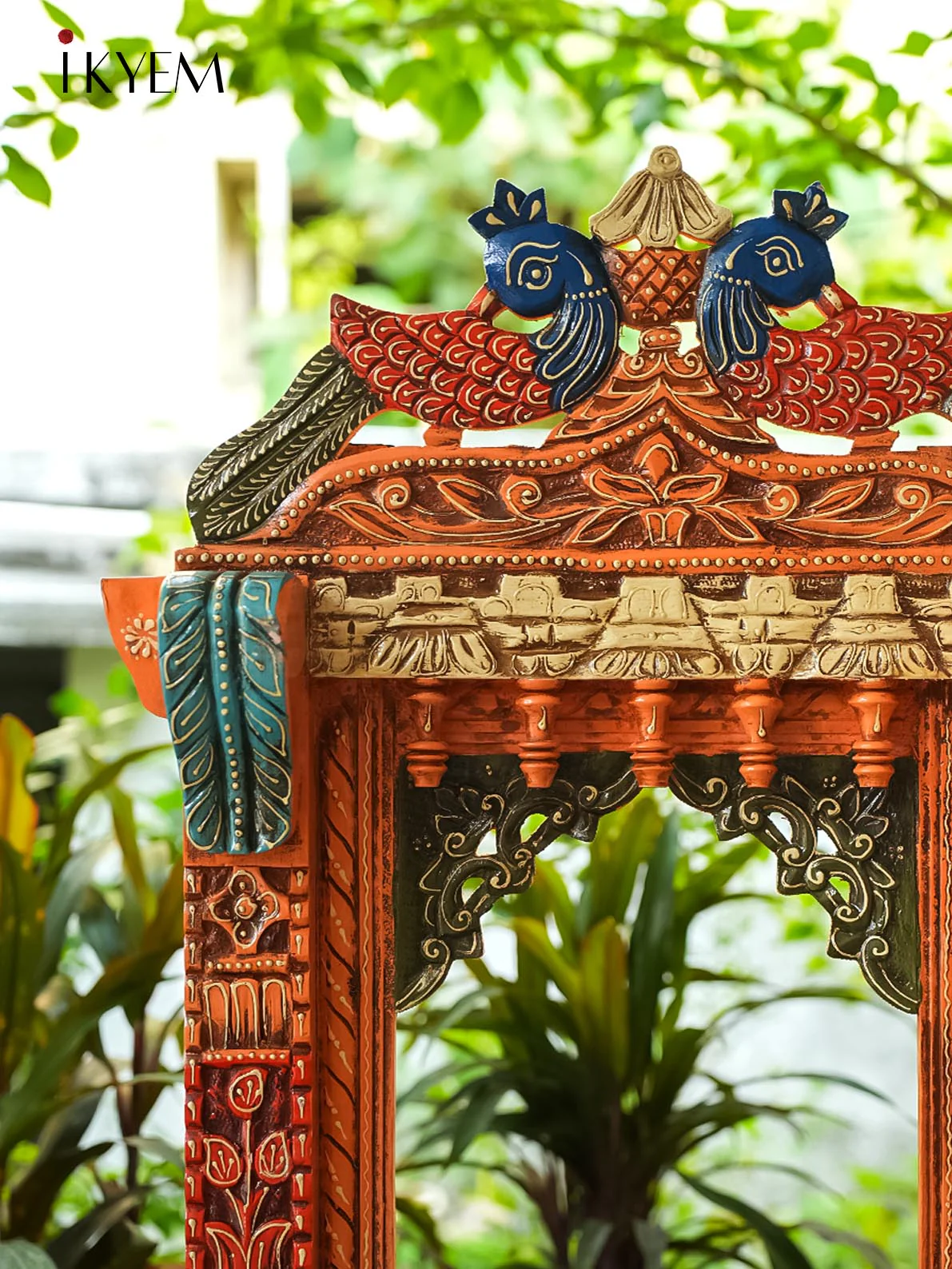 Wooden Jarokha Frames peacock - Image 3