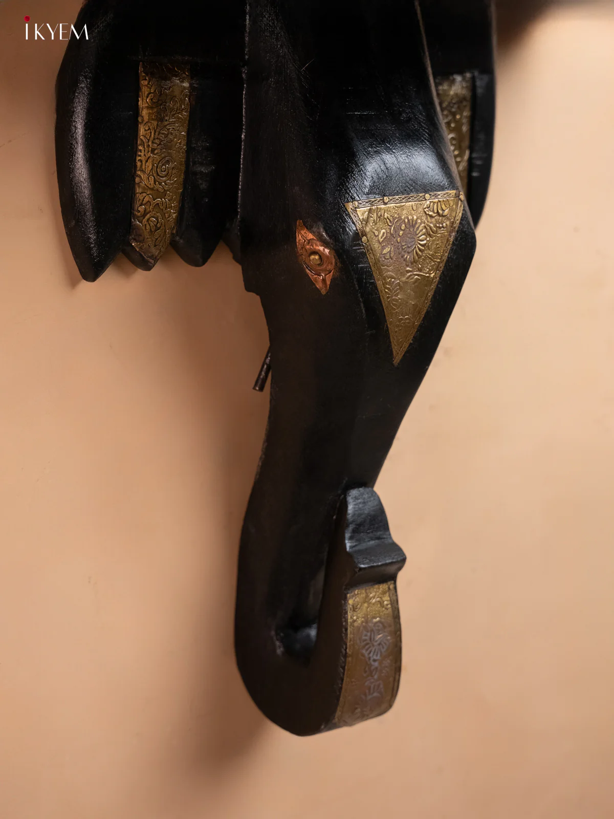 Brass inlay Elephant Face wall wooden bracket/stand/shelf - 4IJ26065 - Image 6