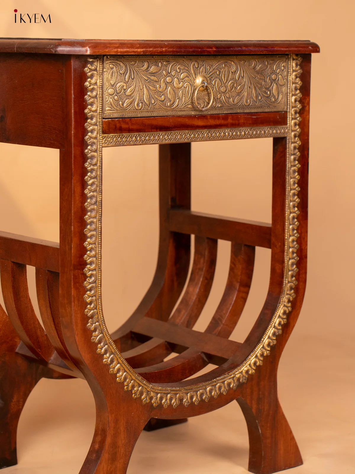 Wooden Table Brass Fitted - (24×17.7) Inch - 4IJ26120 - Image 6