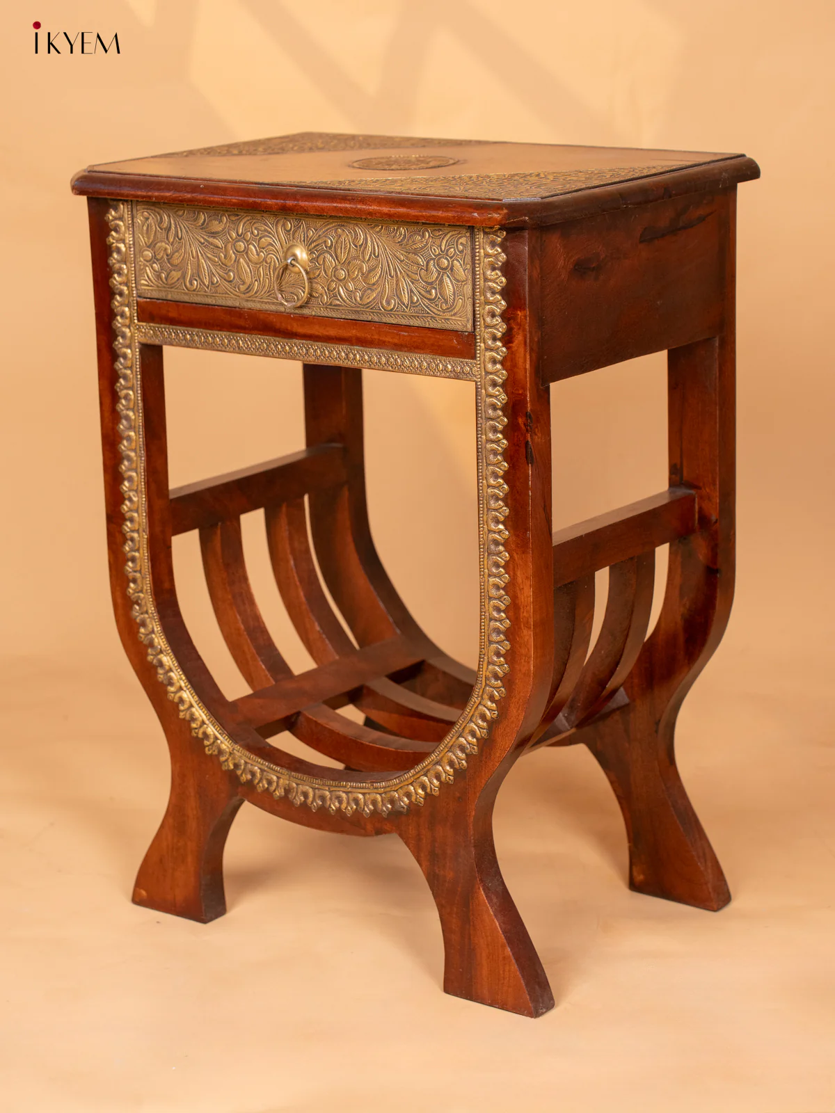 Wooden Table Brass Fitted - (24×17.7) Inch - 4IJ26120 - Image 7