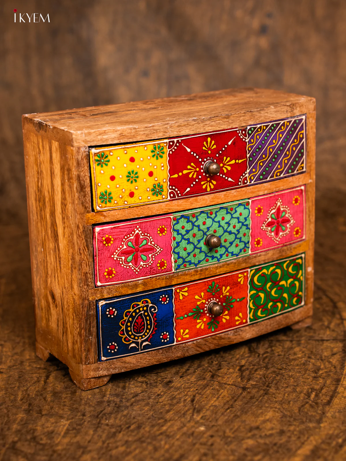 Wooden Hand Painted with 3 Drawers - 4IJ26128 - Image 4
