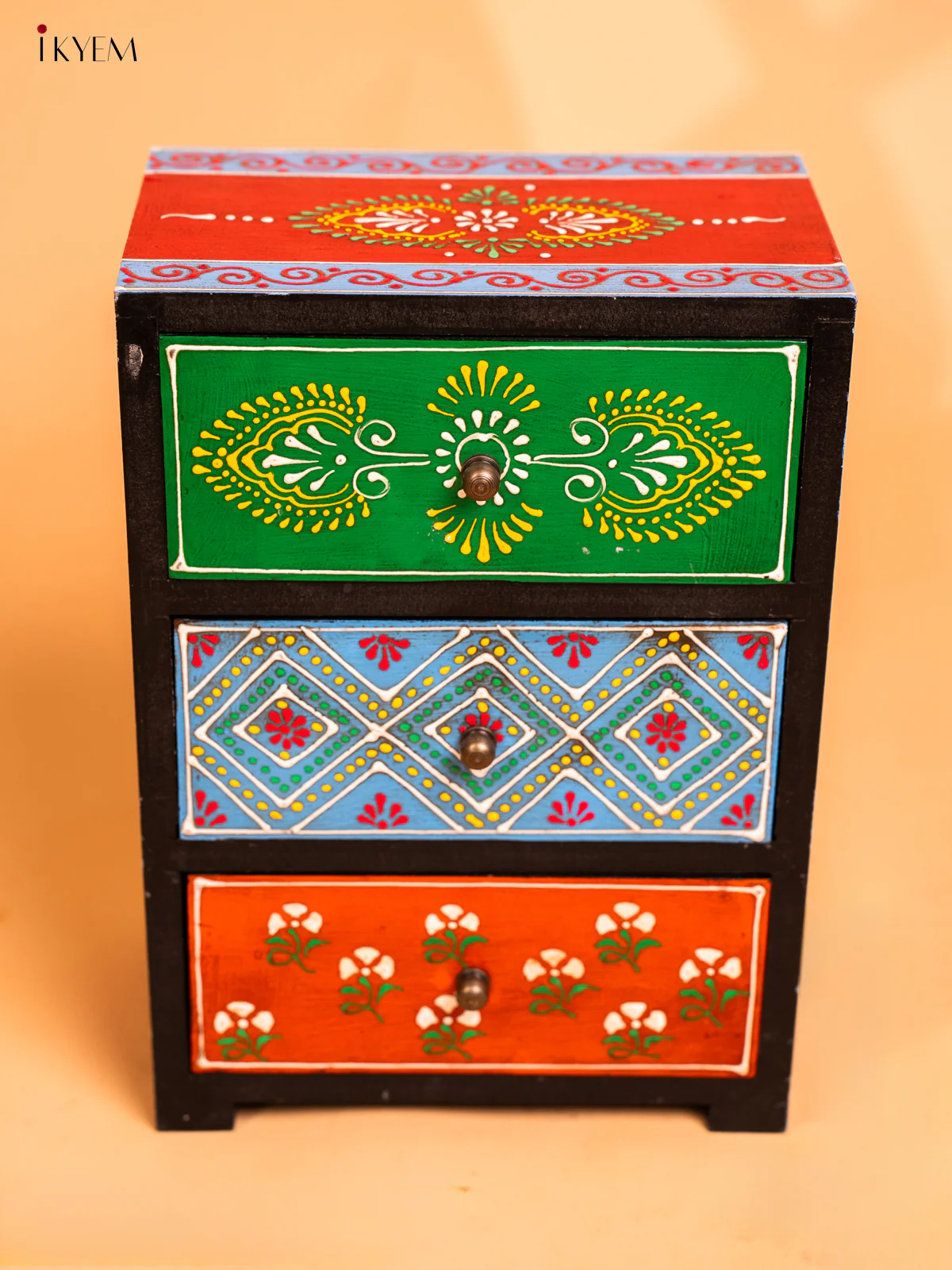 Wooden Hand Painted with 3 Drawers - 4IJ26133 - Image 3