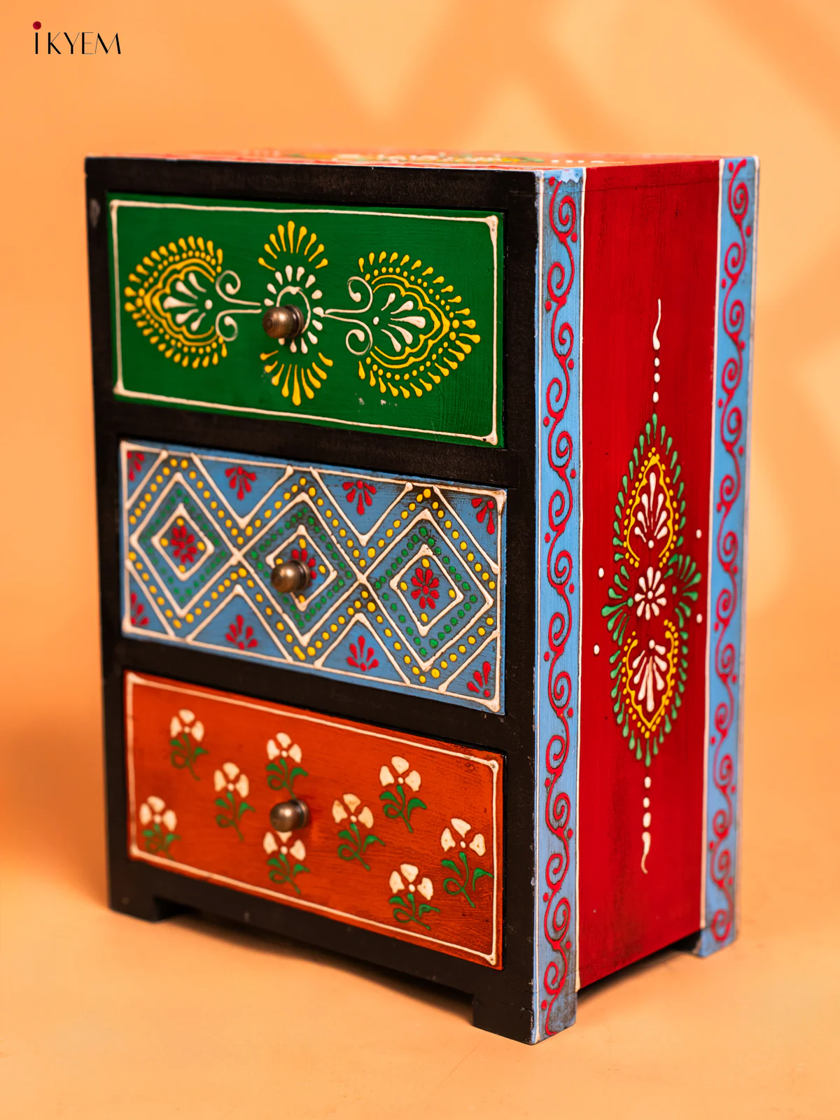 Wooden Hand Painted with 3 Drawers - 4IJ26133 - Image 5