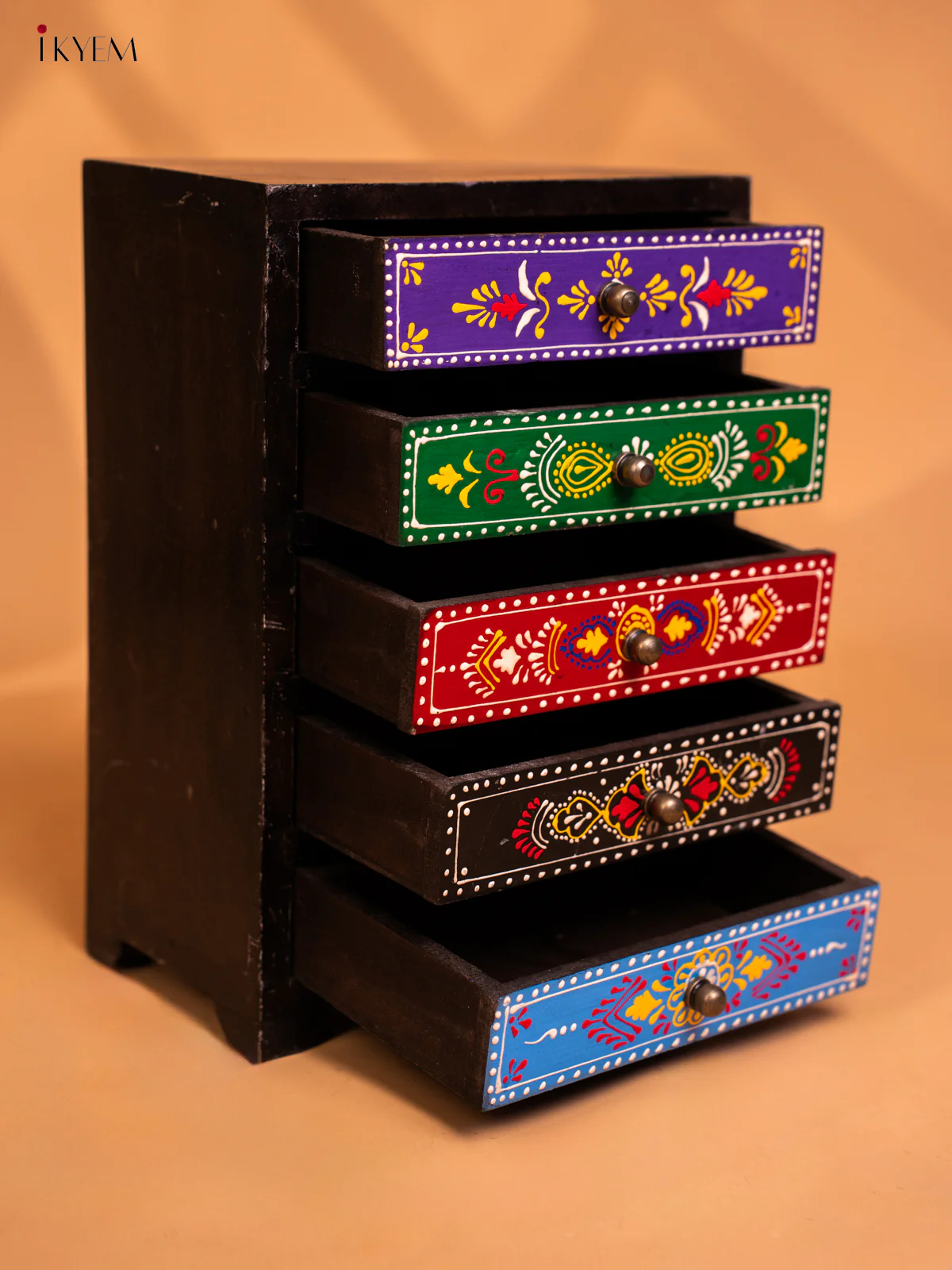 Wooden Hand Painted with 5 Drawers -11 Inch - 4IJ26135 - Image 2