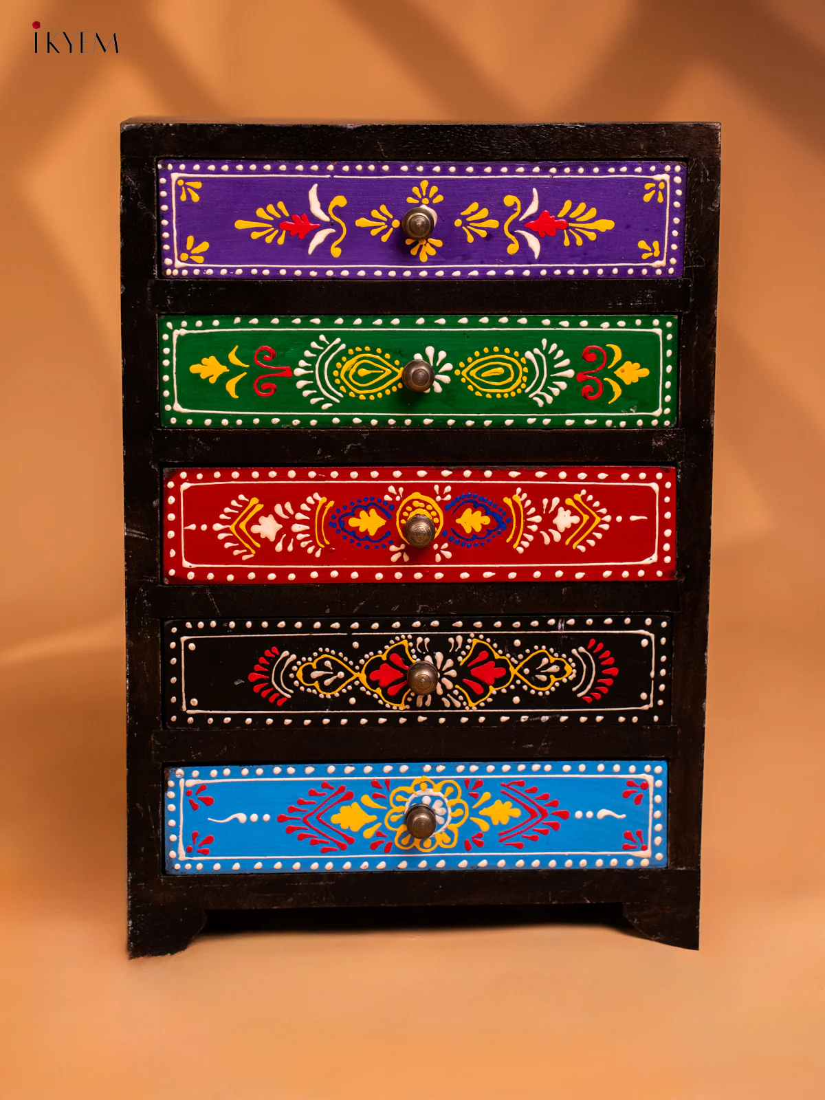 Wooden Hand Painted with 5 Drawers -11 Inch - 4IJ26135 - Image 3